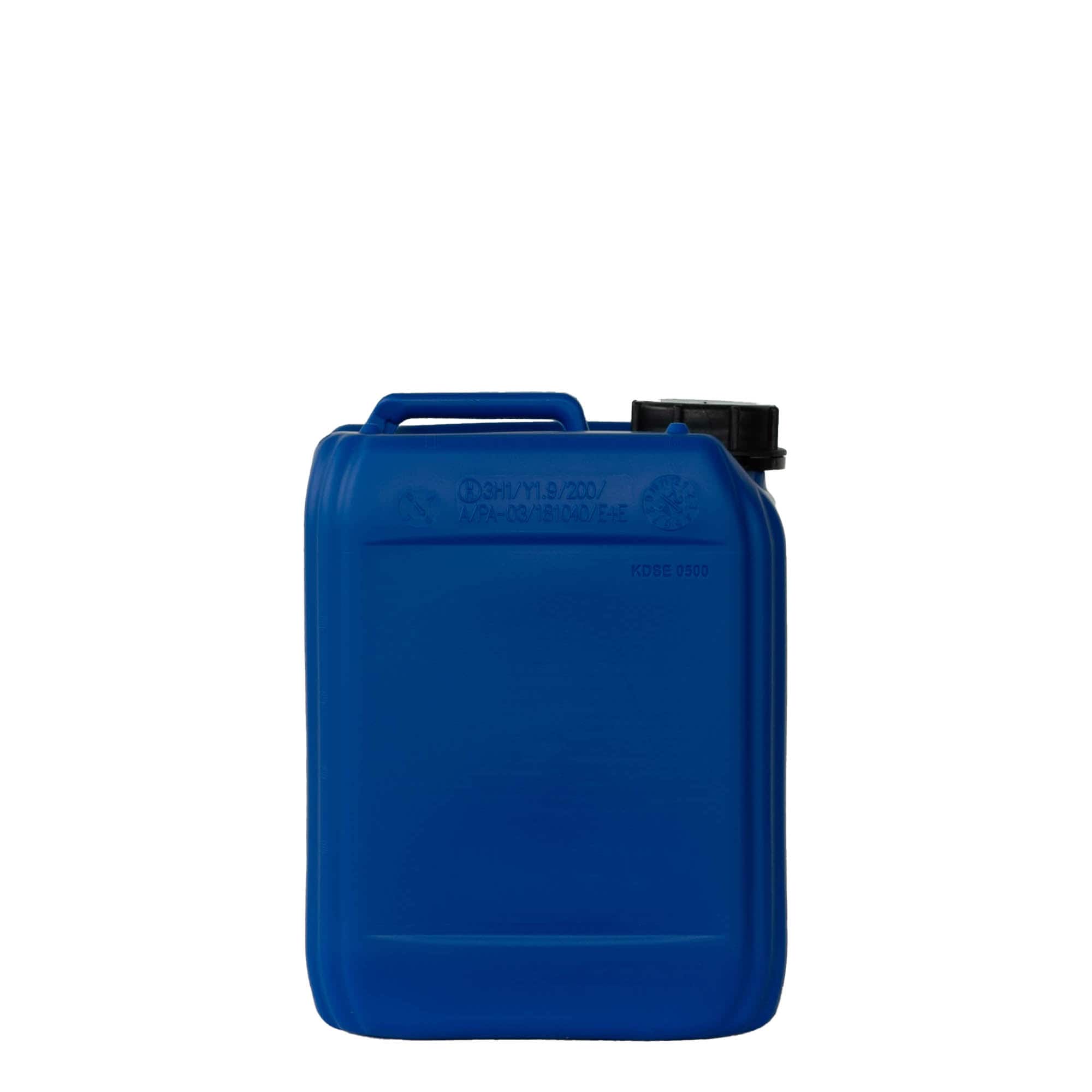 5 l bidão, retangular, plástico HDPE, azul, boca: ND 55