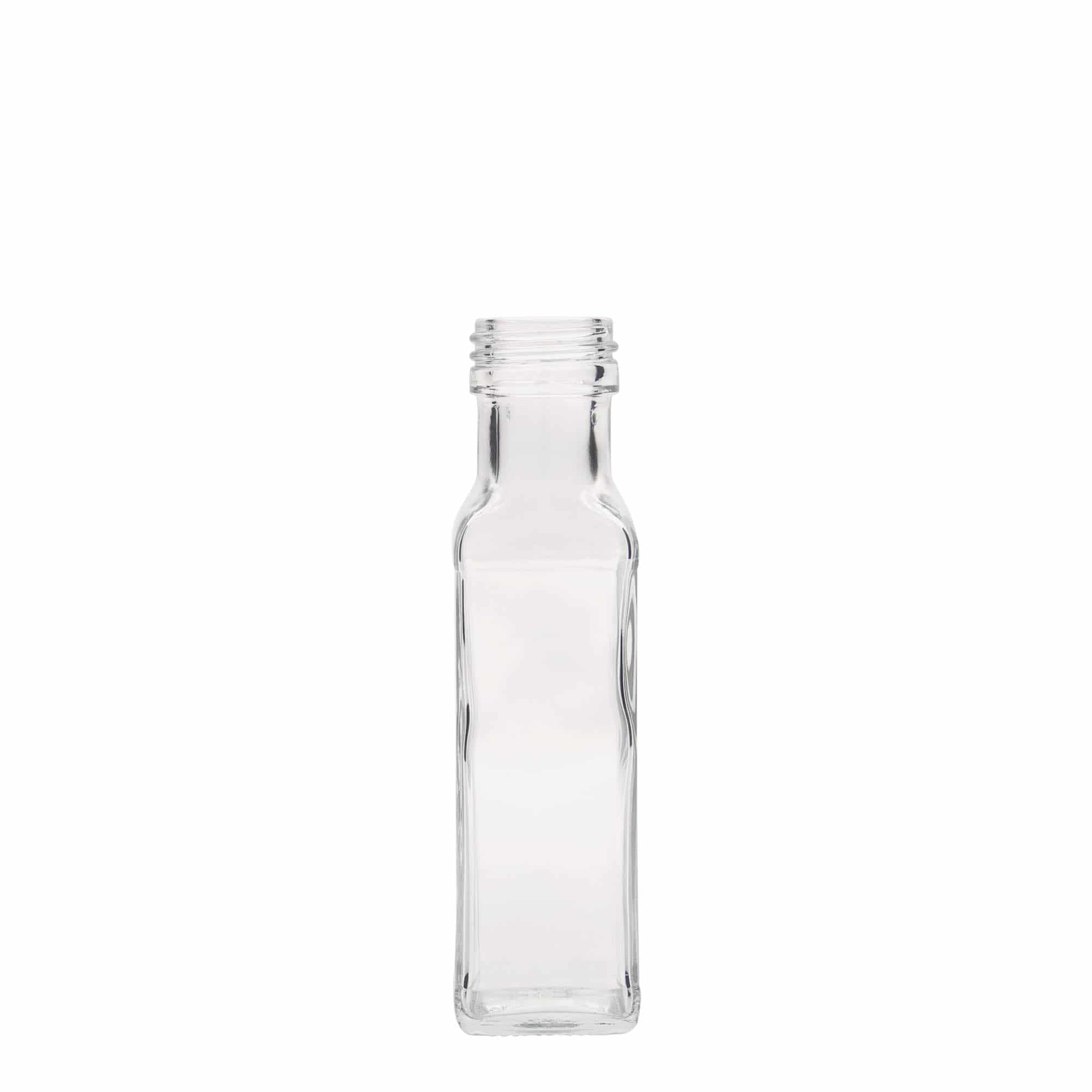 Frasco de vidro de 100 ml 'Marasca', quadrado, boca: PP 31,5