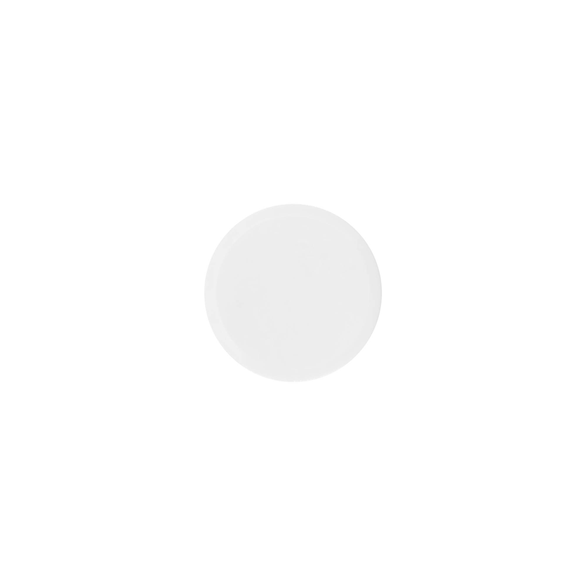 Tampa de rosca 'White Line' 35ml, plástico PP, branco
