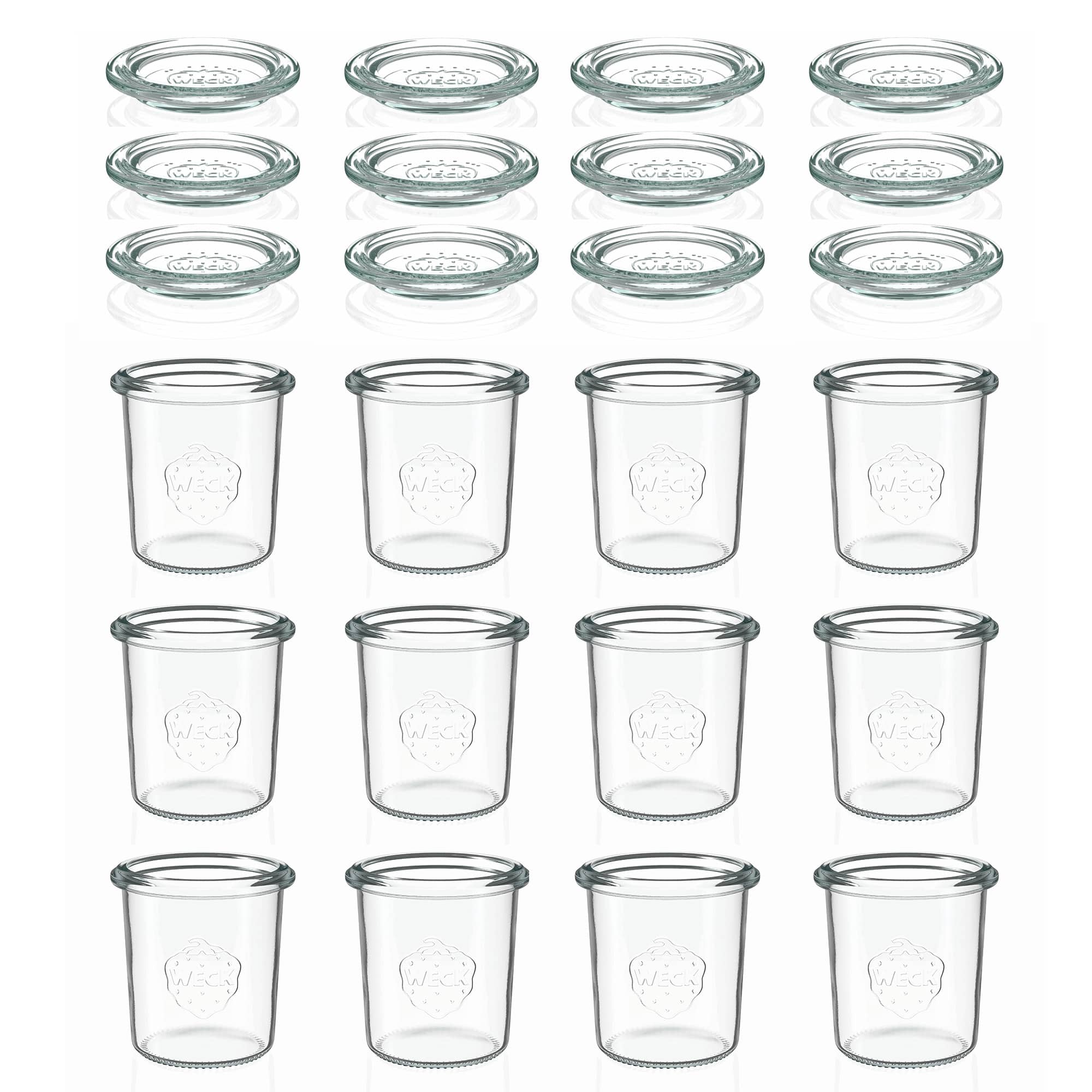 12x 160 ml frasco WECK com tampa de vidro RR 60