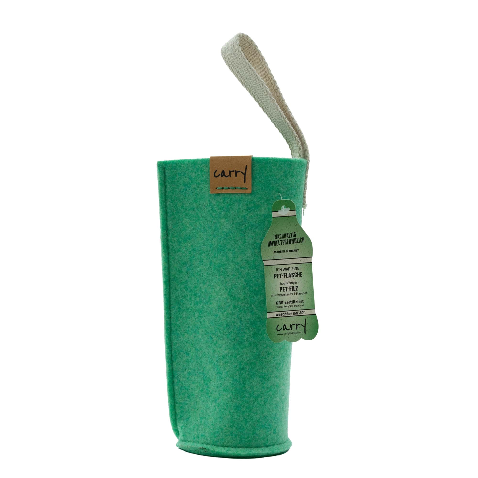 Manga CARRY, têxtil, verde menta