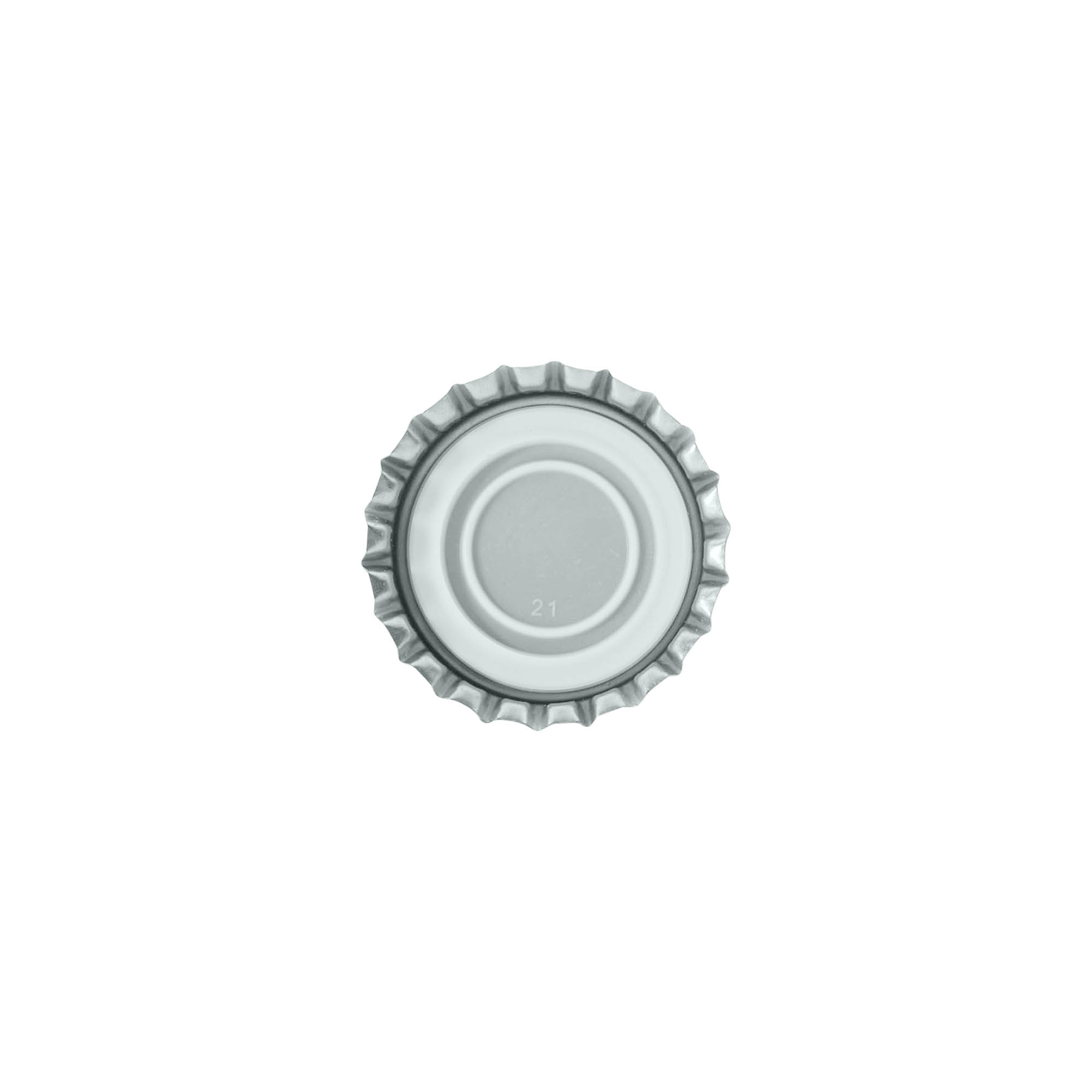 Tampas de garrafa 29 mm, metal, prateado