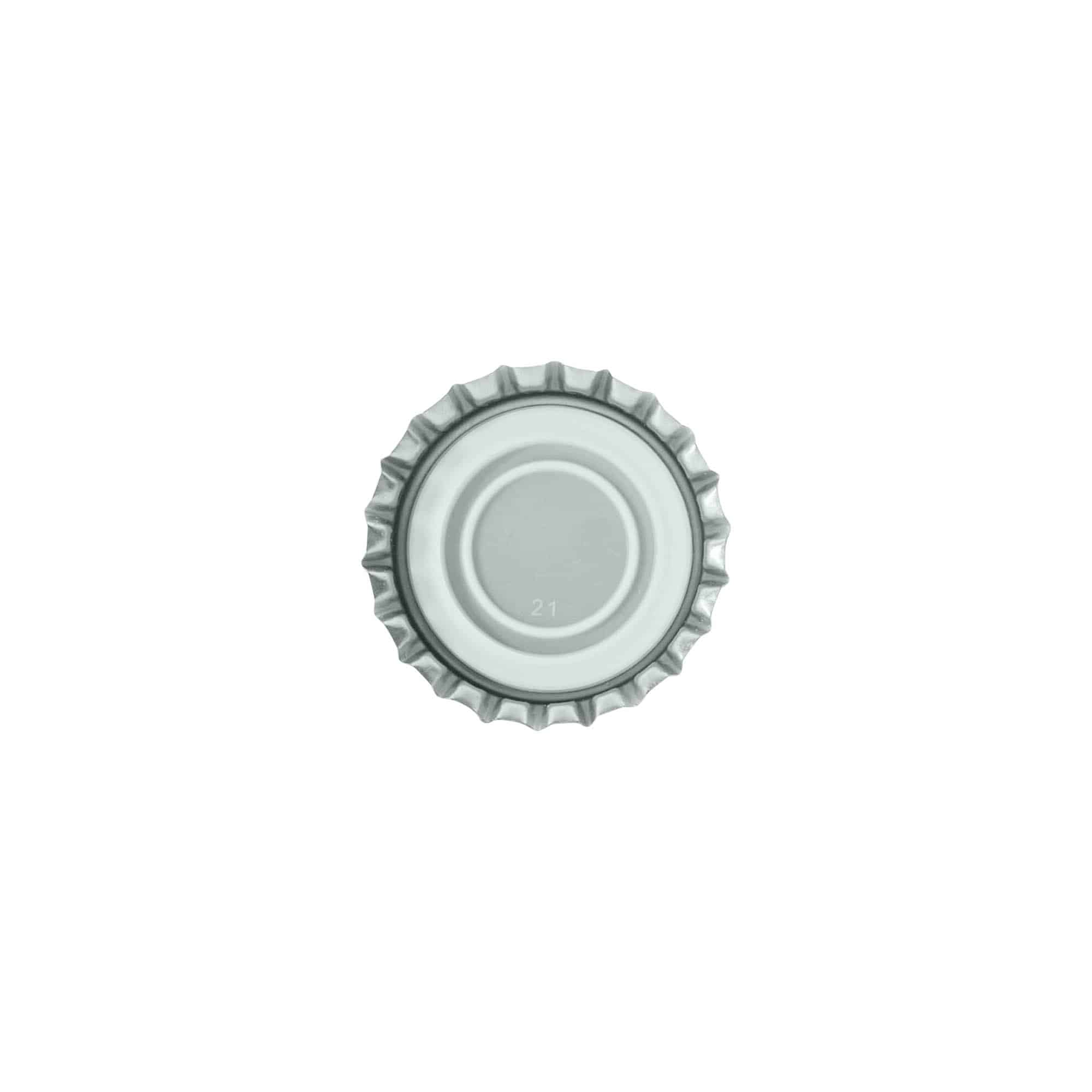 Tampas de garrafa 29 mm, metal, prateado