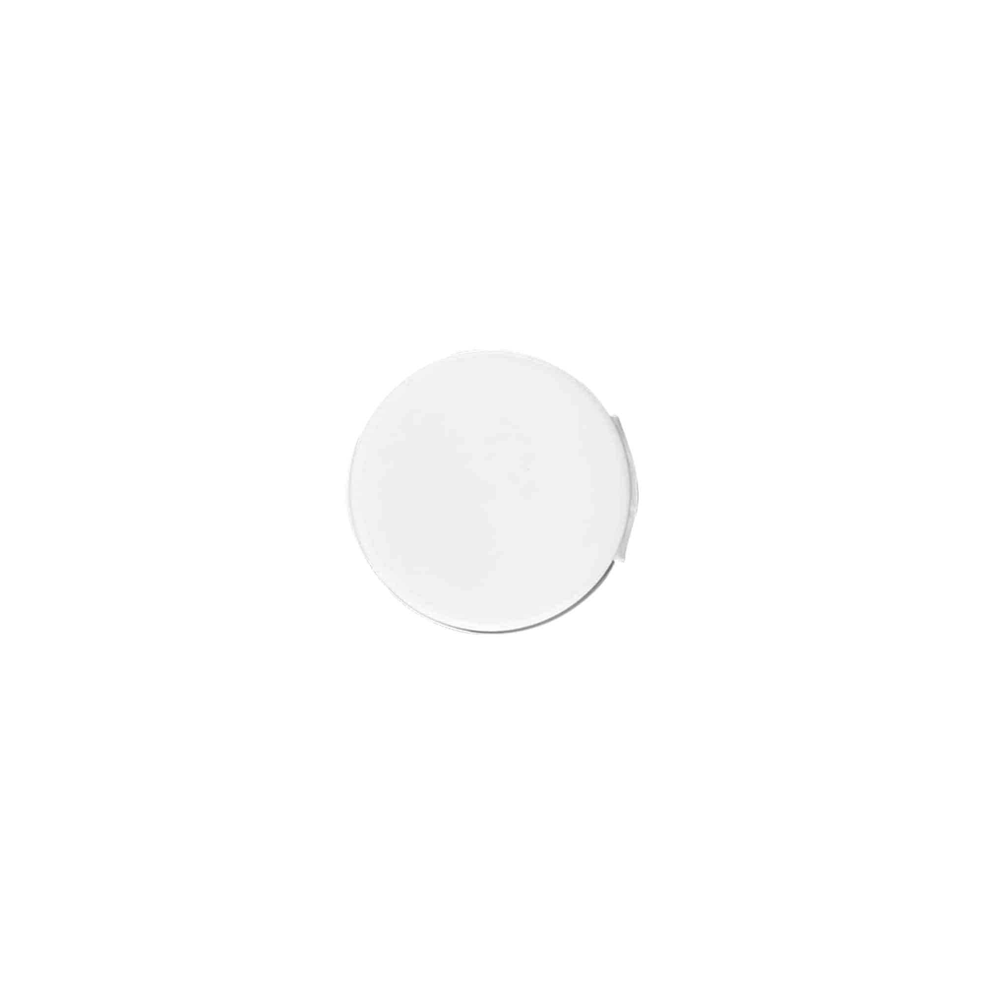Tampa de rosca com dobradiça, plástico PP, branco, para boca: 20/410