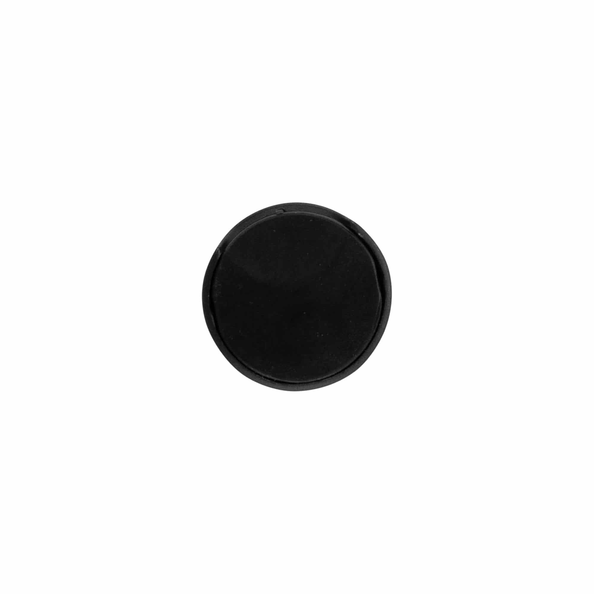 Tampa de rosca Disc Top, plástico PP, preto, boca: 24/410