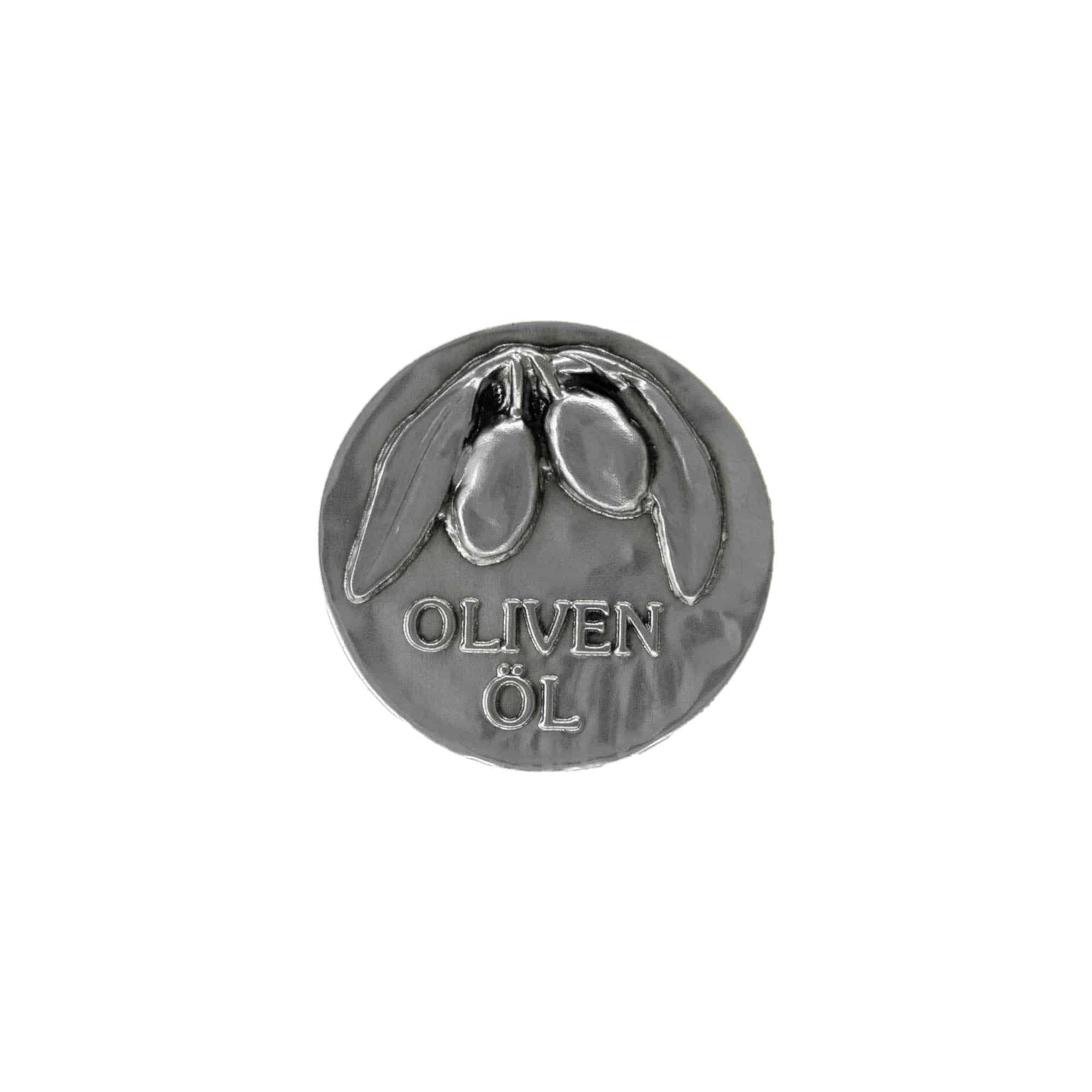 Etiqueta de 'Azeite', metal, prateado Etiqueta de 'Azeite', metal, prateado