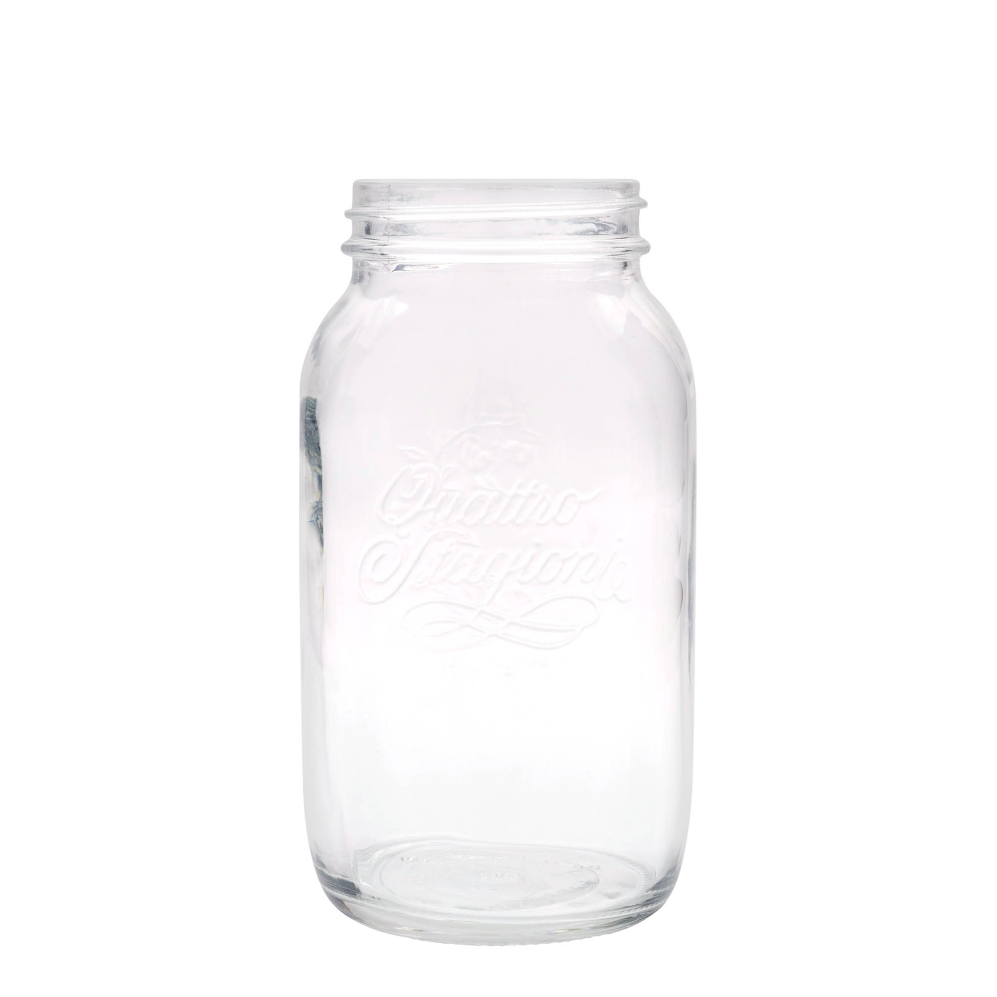 1.500 ml Frasco de vidro 'Quattro Stagioni', Boca: Tampa de rosca 1.500 ml Frasco de vidro 'Quattro Stagioni', Boca: Tampa de rosca