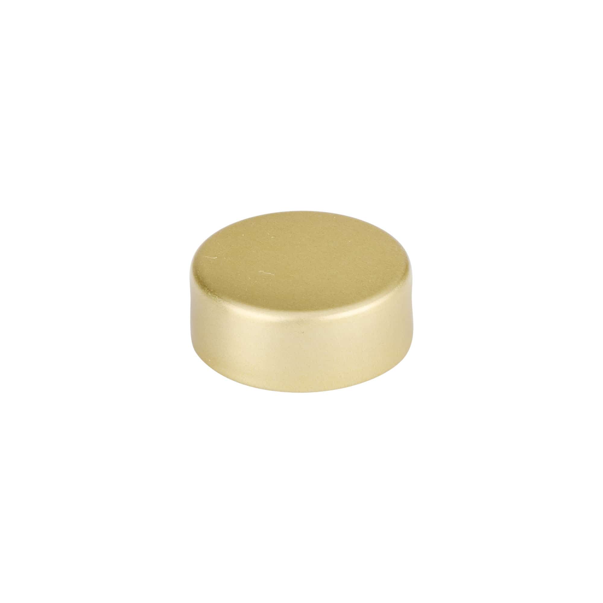 Tampa de rosca, metal, dourada, para bocal: GPI 28/400