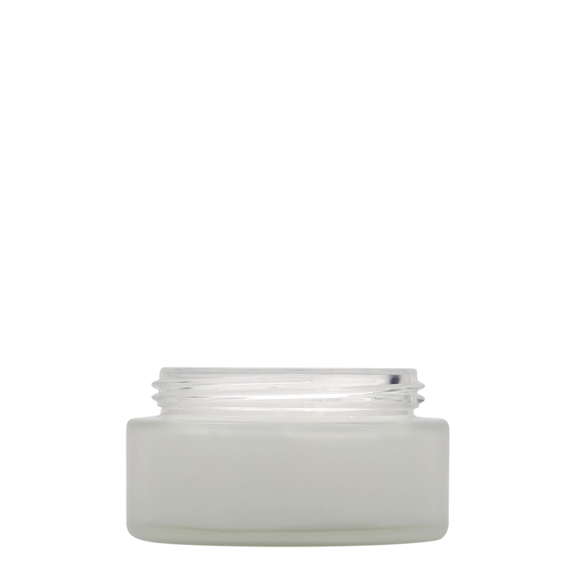 100 ml Pote 'Edição Platina', vidro, fosco, abertura: tampa de rosca