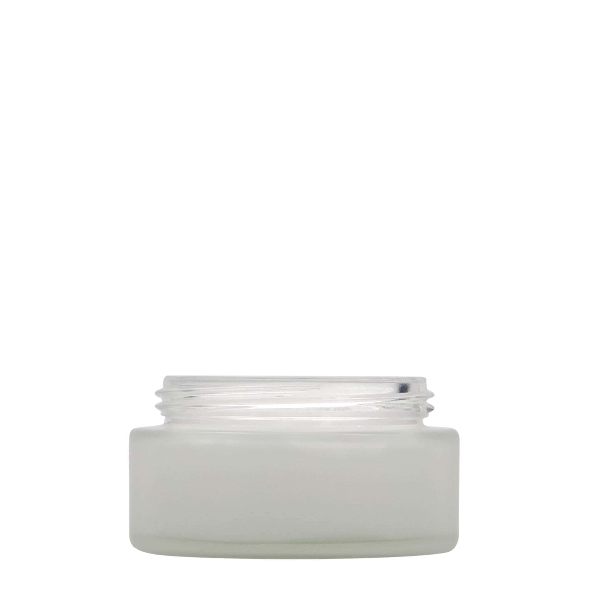 100 ml Pote 'Edição Platina', vidro, fosco, abertura: tampa de rosca