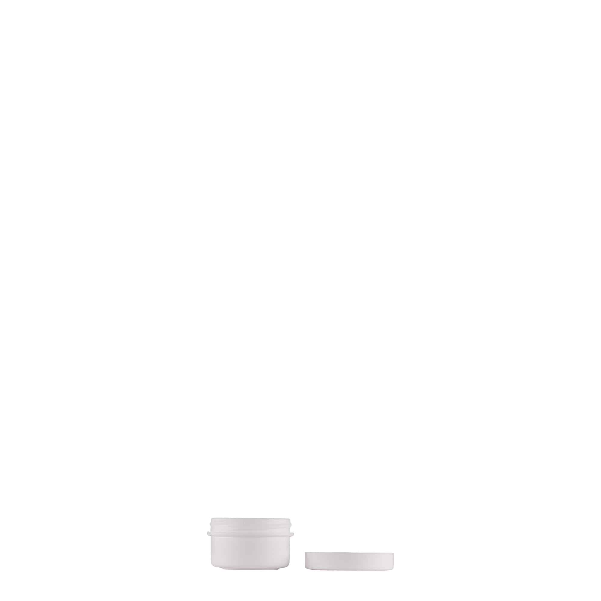 Dose de plástico de 6 ml 'White Line', PP, branco, abertura: tampa de rosca Dose de plástico de 6 ml 'White Line', PP, branco, abertura: tampa de rosca