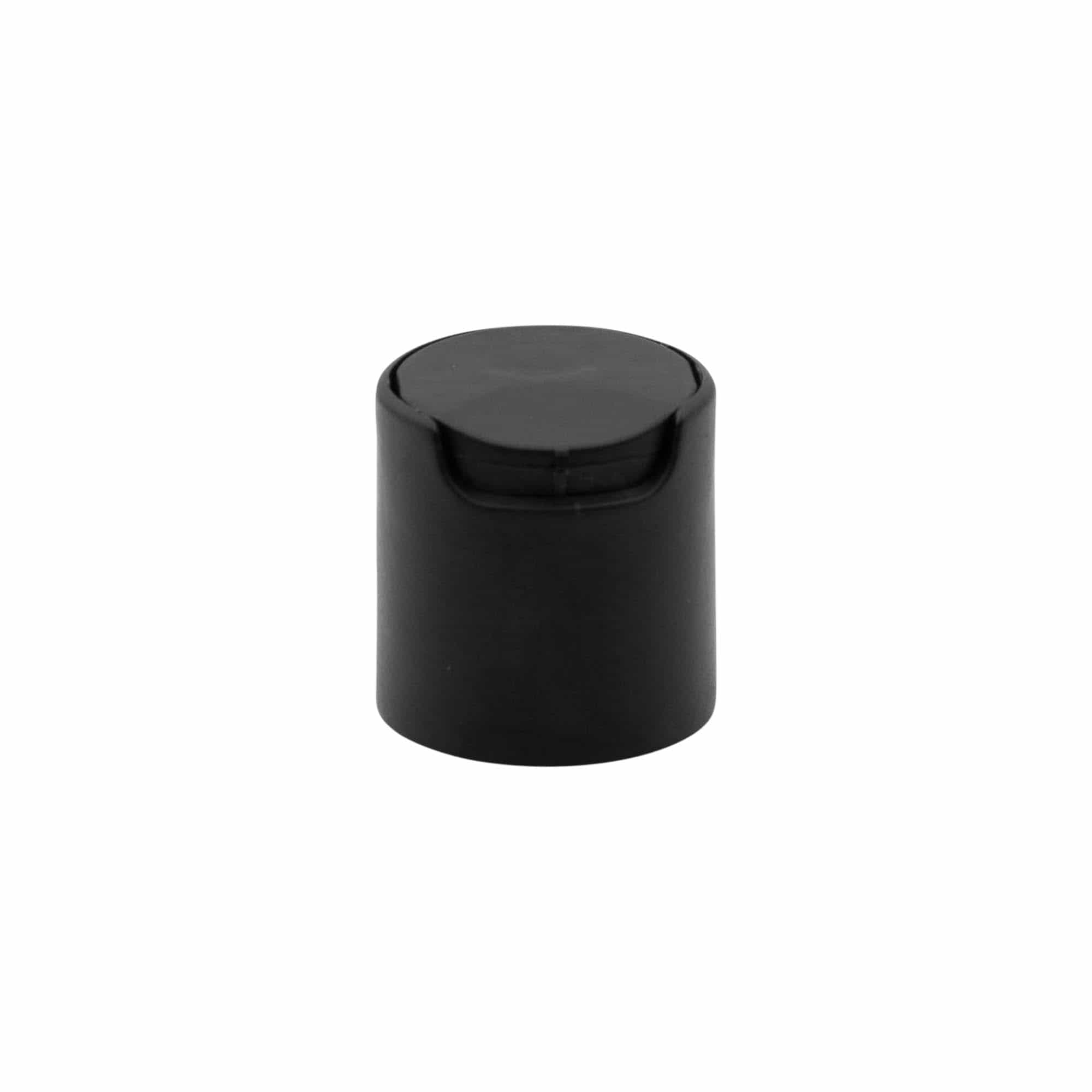 Tampa de rosca Disc Top, plástico PP, preta, para boca: 24/410