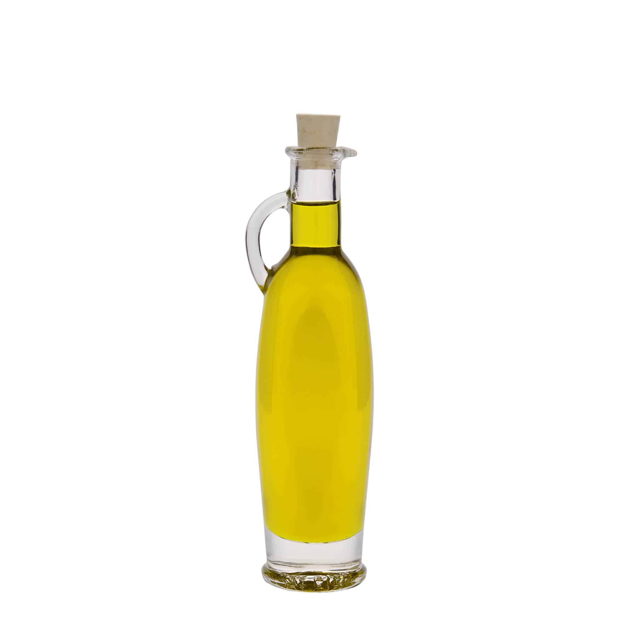 100 ml Garrafa de vidro 'Eleganta', oval, boca: Cortiça