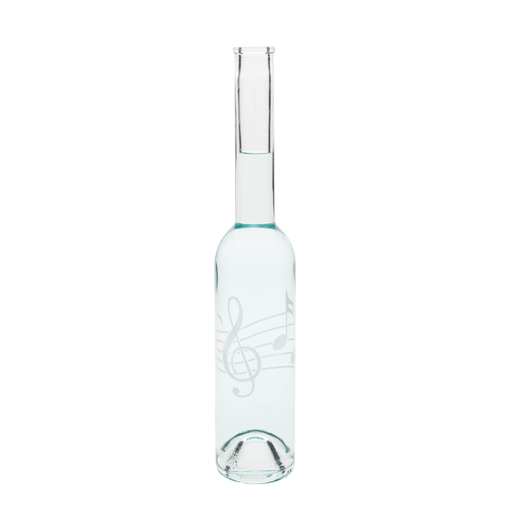 Garrafa de vidro de 350 ml 'Ópera', motivo: notas musicais, boca: cortiça Garrafa de vidro de 350 ml 'Ópera', motivo: notas musicais, boca: cortiça