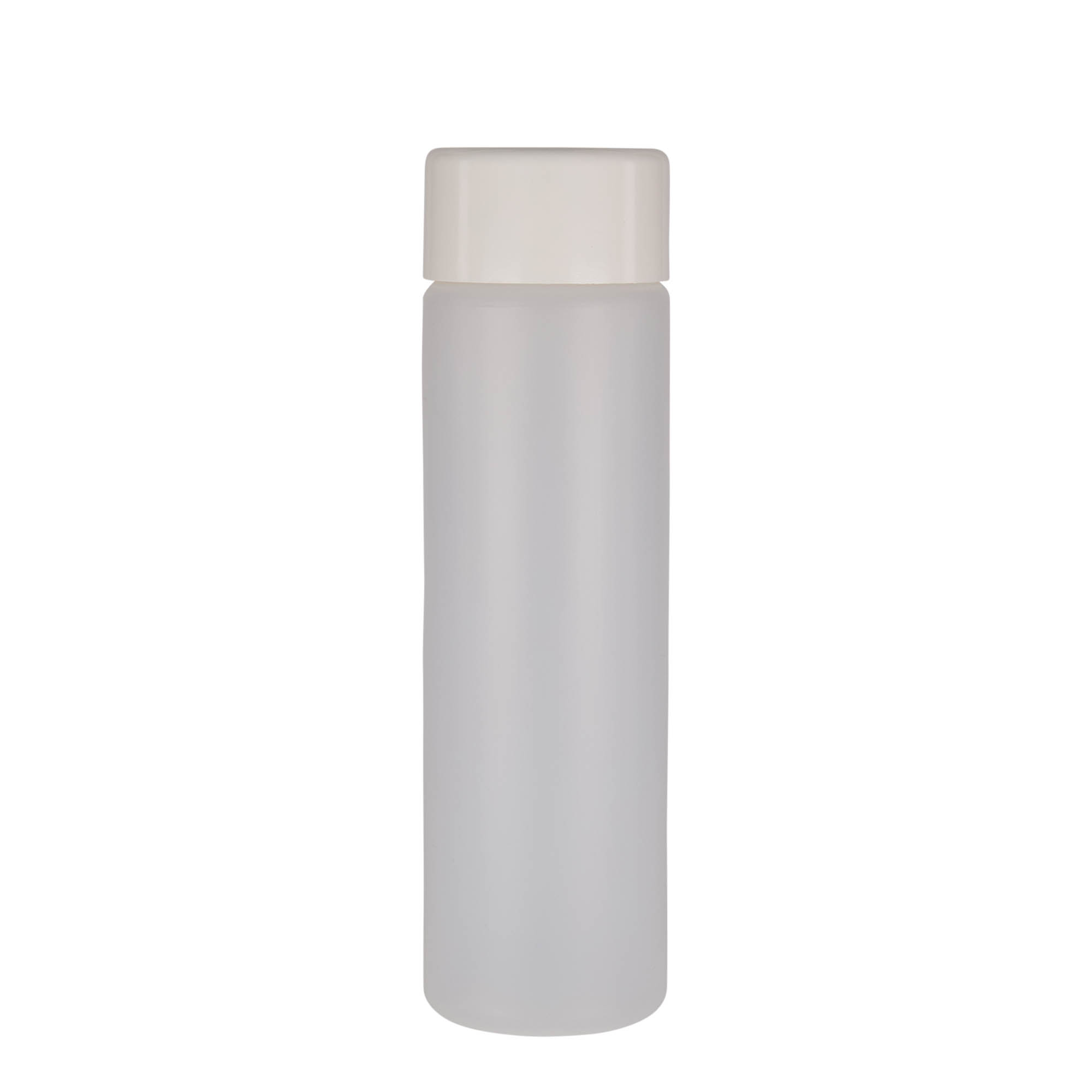 500 ml garrafa redonda, plástico PE, natural, boca: tampa de rosca