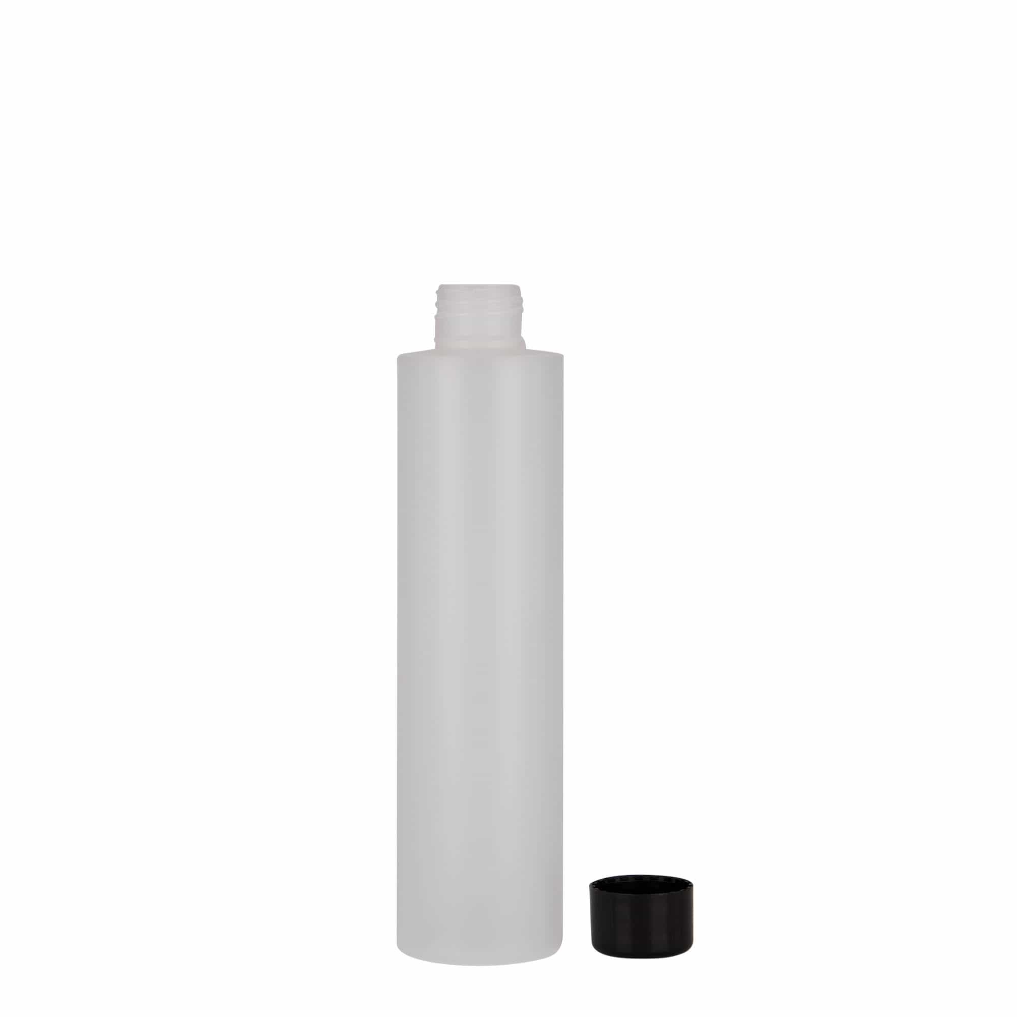 Frasco de plástico de 200 ml 'Pipe', HDPE, natural, bocal: 24/410