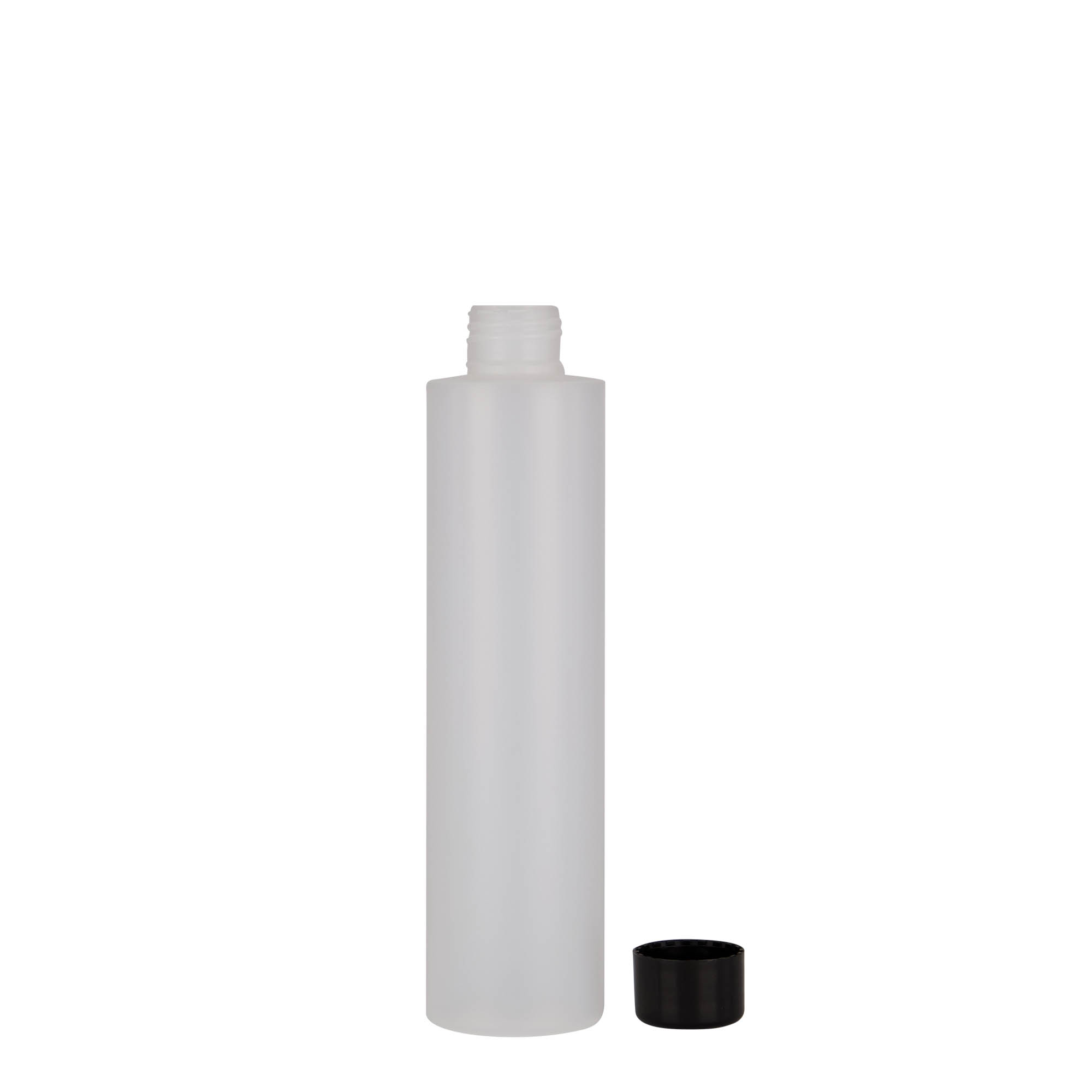 Frasco de plástico de 200 ml 'Pipe', HDPE, natural, bocal: 24/410 Frasco de plástico de 200 ml 'Pipe', HDPE, natural, bocal: 24/410