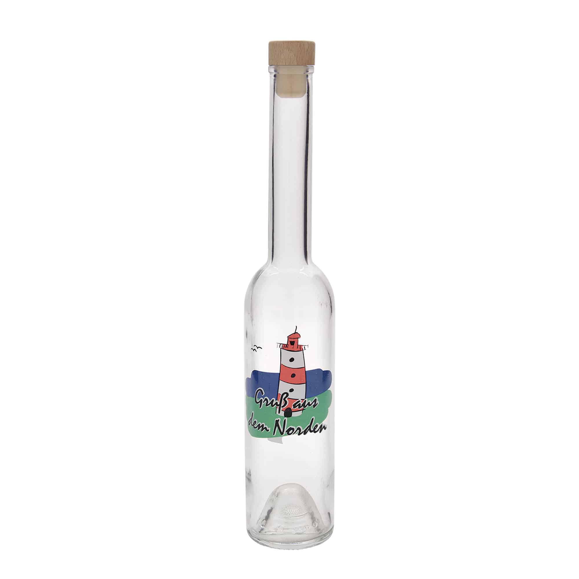 Garrafa de vidro de 350 ml 'Opera', motivo: Norte, bocal: cortiça