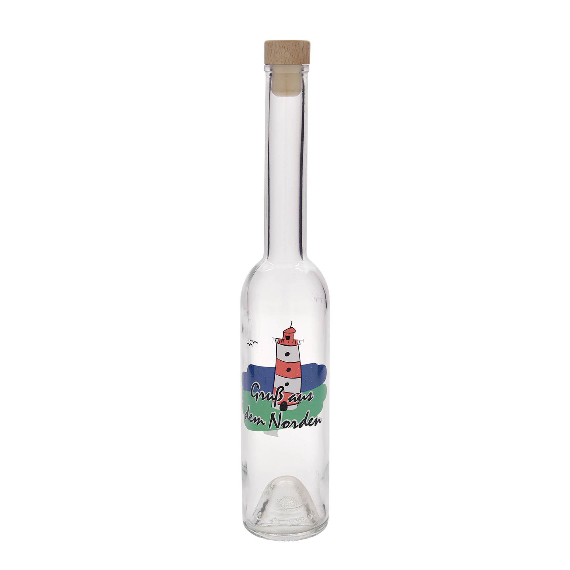 Garrafa de vidro de 350 ml 'Opera', motivo: Norte, bocal: cortiça Garrafa de vidro de 350 ml 'Opera', motivo: Norte, bocal: cortiça