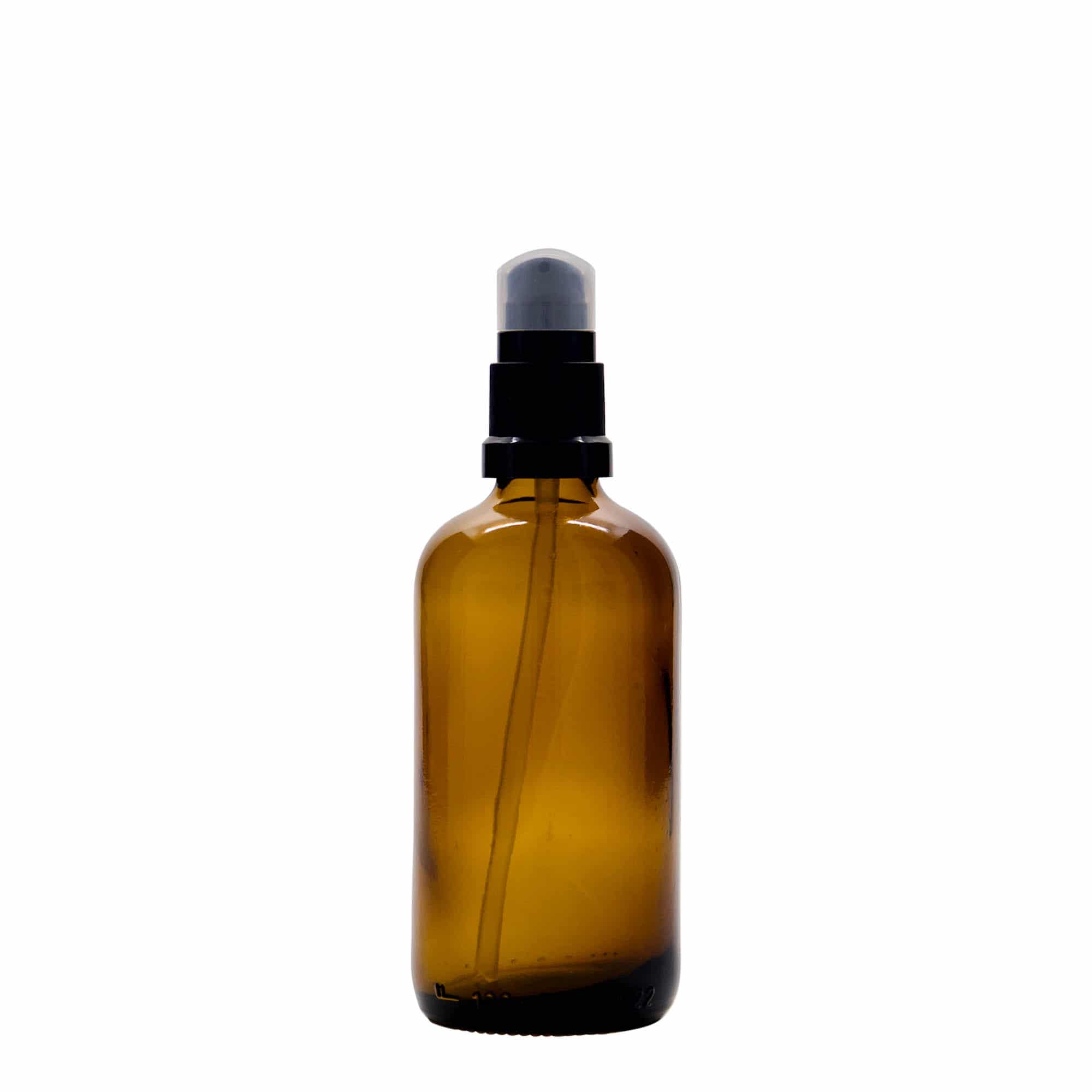 100 ml Frasco de medicamentos com dispensador de bomba, vidro, castanho, boca: DIN 18 100 ml Frasco de medicamentos com dispensador de bomba, vidro, castanho, boca: DIN 18
