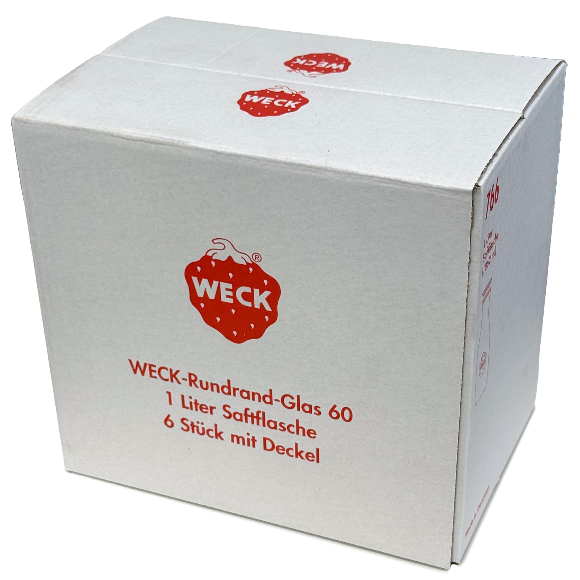 6x 1000 ml garrafa de sumo WECK com tampa de vidro RR 60