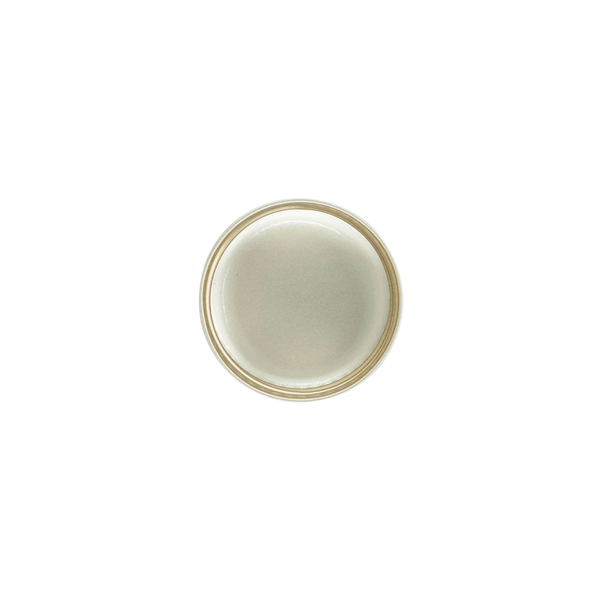 Tampa de rosca, metal, dourada, para bocal: PP 28