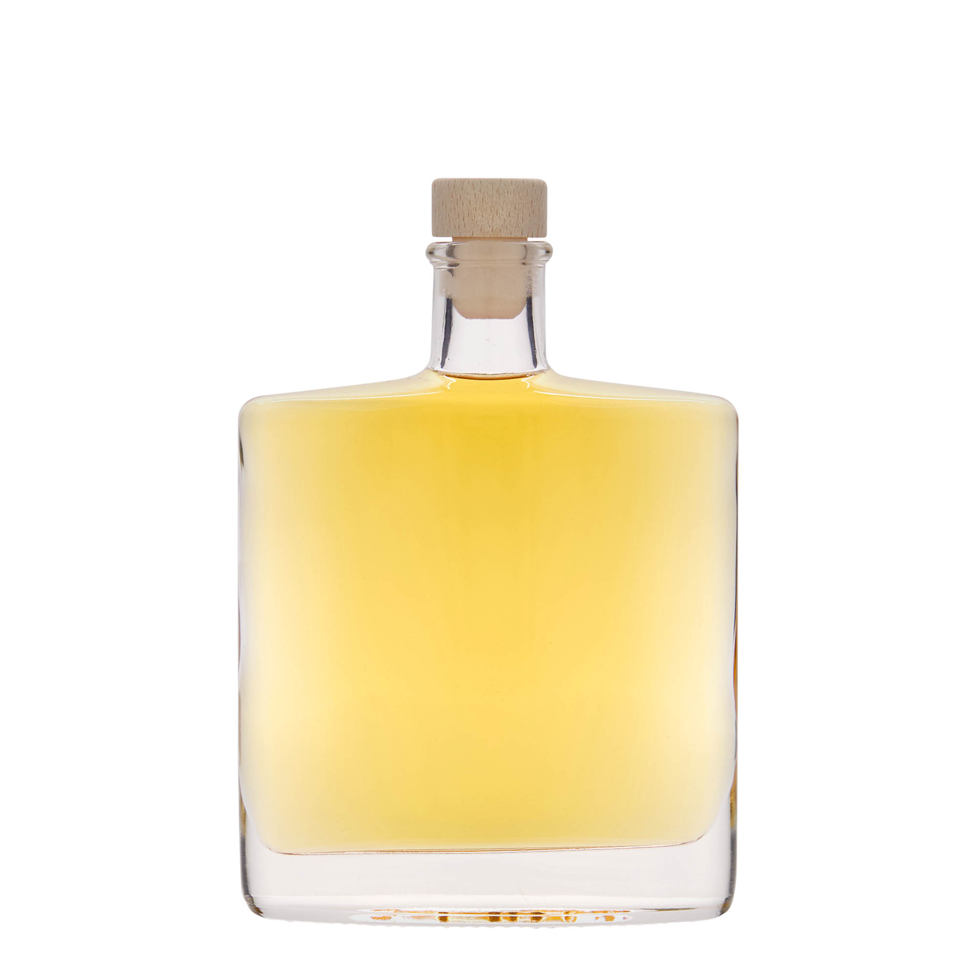 Garrafa de vidro de 350 ml 'Zorbas', oval, bocal: cortiça Garrafa de vidro de 350 ml 'Zorbas', oval, bocal: cortiça