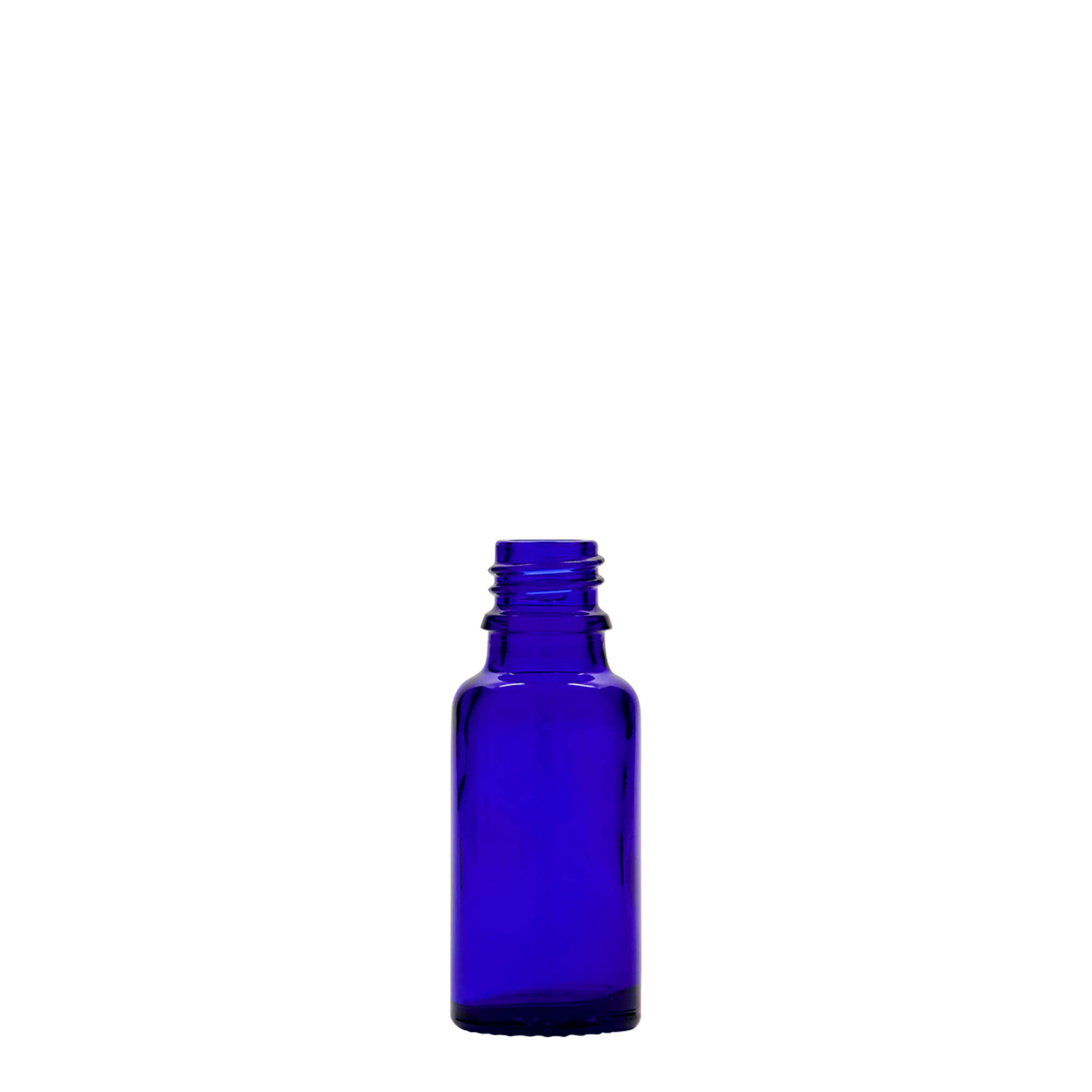 Frasco medicinal de 20 ml, vidro, azul royal, bocal: DIN 18 Frasco medicinal de 20 ml, vidro, azul royal, bocal: DIN 18