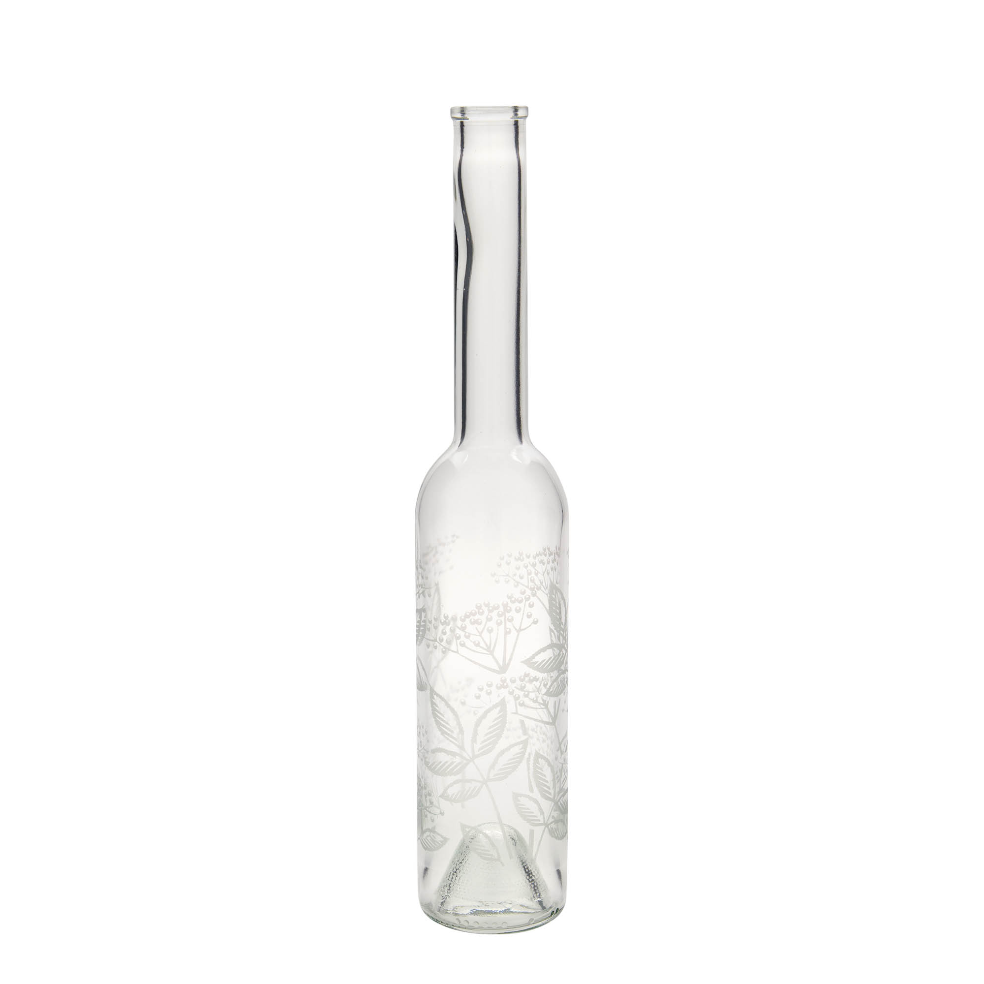 Garrafa de vidro de 350 ml 'Ópera', motivo: Sabugueiro, boca: cortiça Garrafa de vidro de 350 ml 'Ópera', motivo: Sabugueiro, boca: cortiça