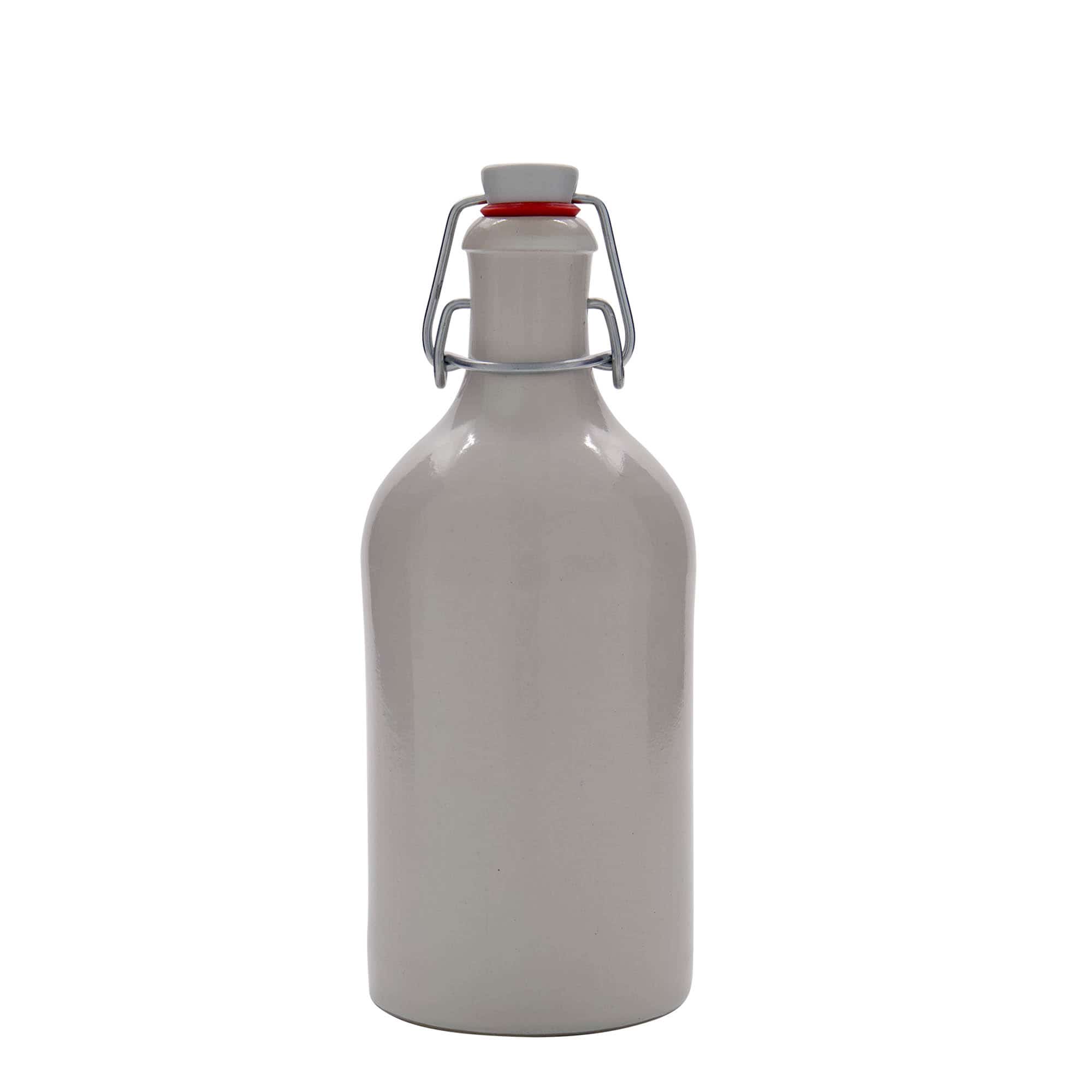 500 ml Jarro de barro, grés, branco, boca: Tampa mecânica