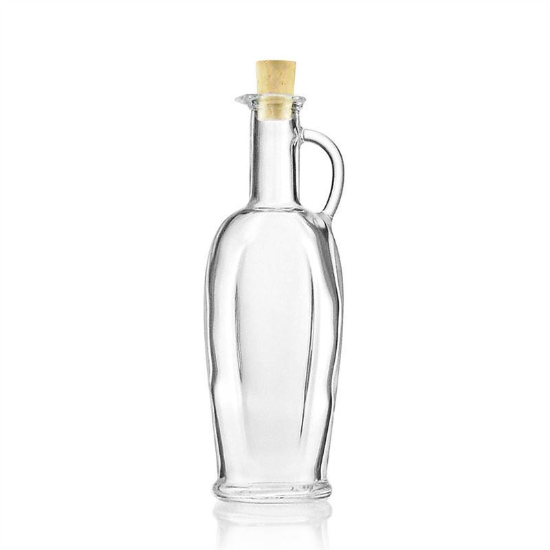 Garrafa de vidro de 250 ml 'Eleganta', oval, boca: cortiça Garrafa de vidro de 250 ml 'Eleganta', oval, boca: cortiça