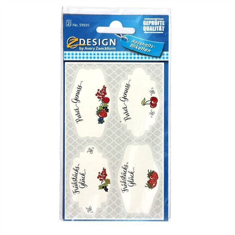 Zweckform Etiquetas 'Pequeno-almoço', papel, multicolor