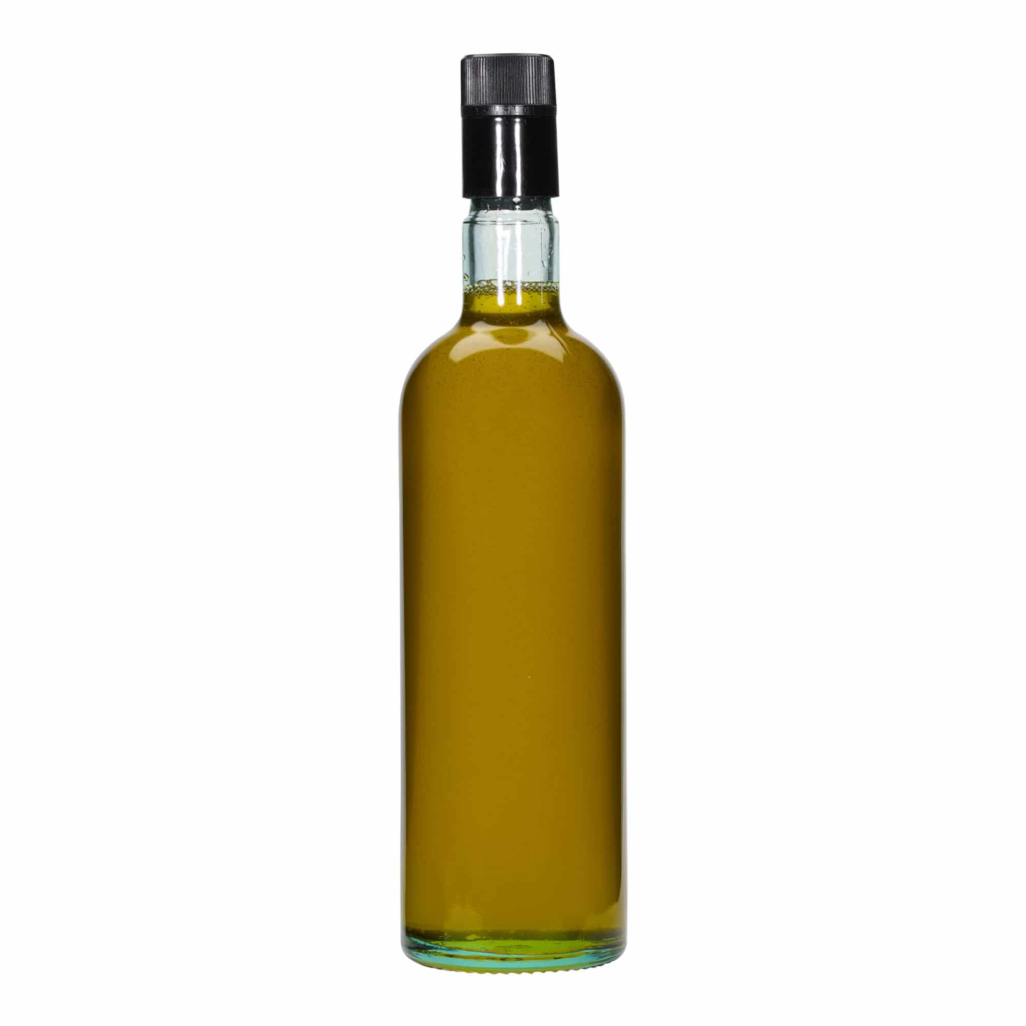 750 ml Garrafa para azeite e vinagre 'Willy New', vidro, verde luz, boca: DOP