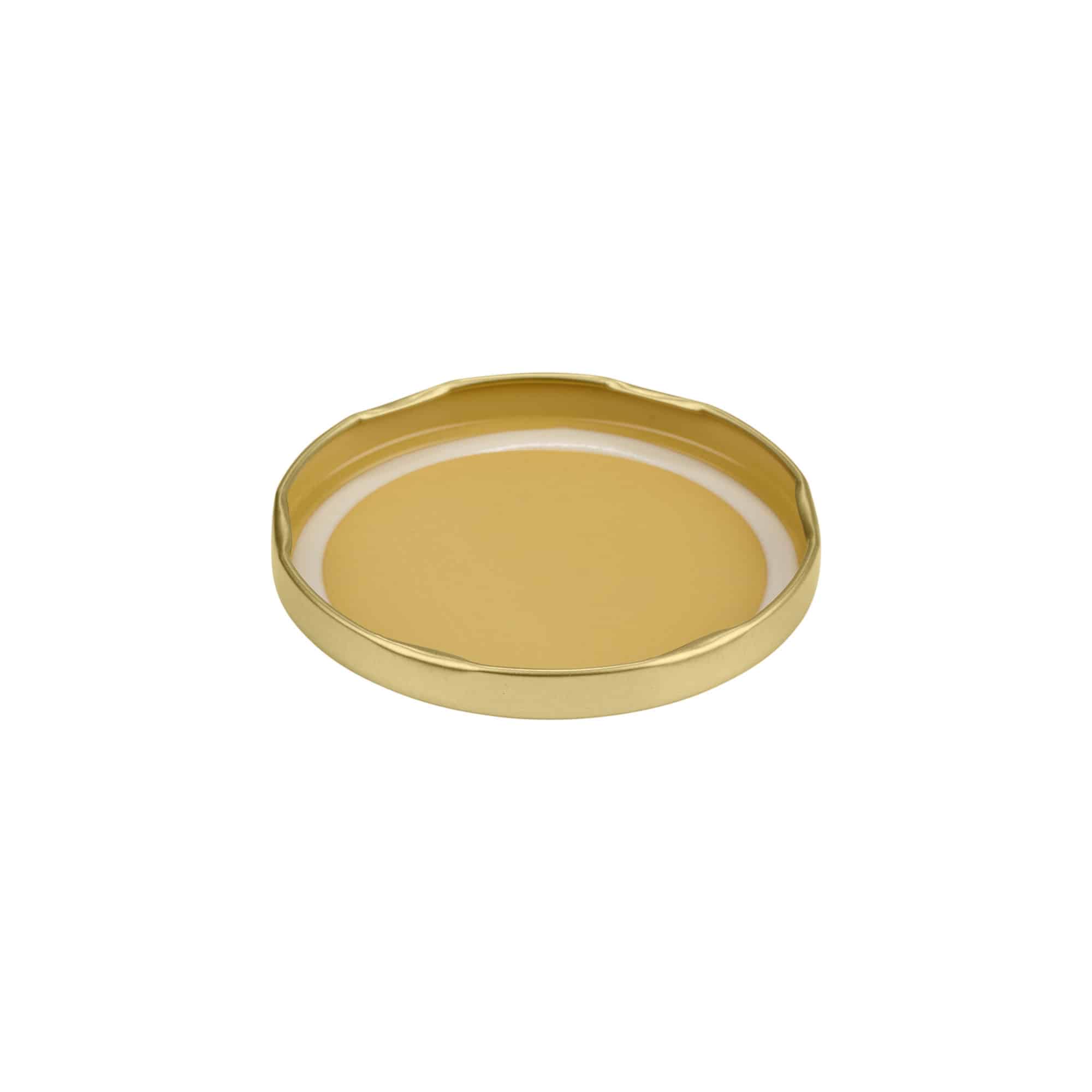 Tampa Twist-Off, folha de flandres, ouro, para boca: TO 82