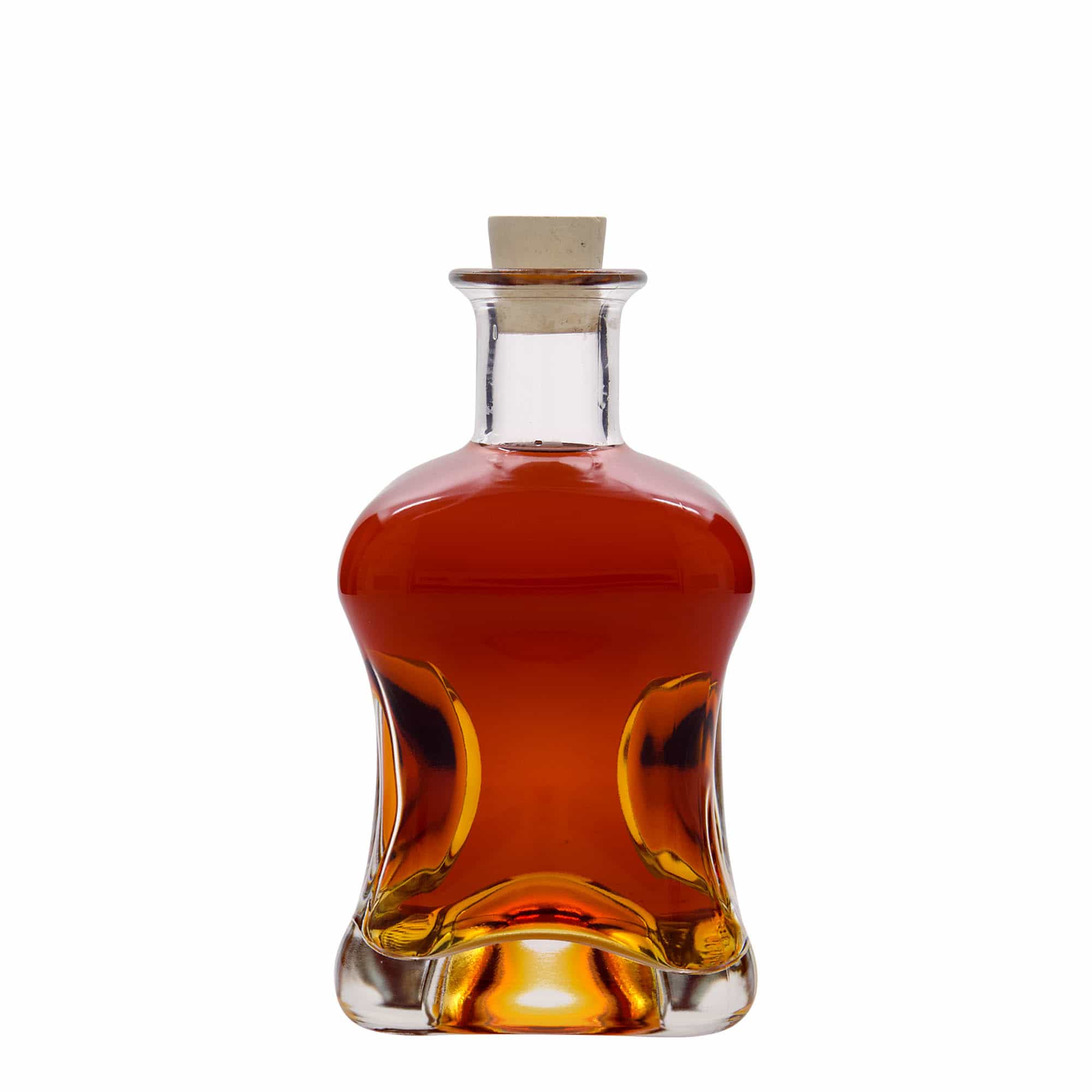 Garrafa de vidro de 500 ml 'Dublin', quadrada, boca: cortiça