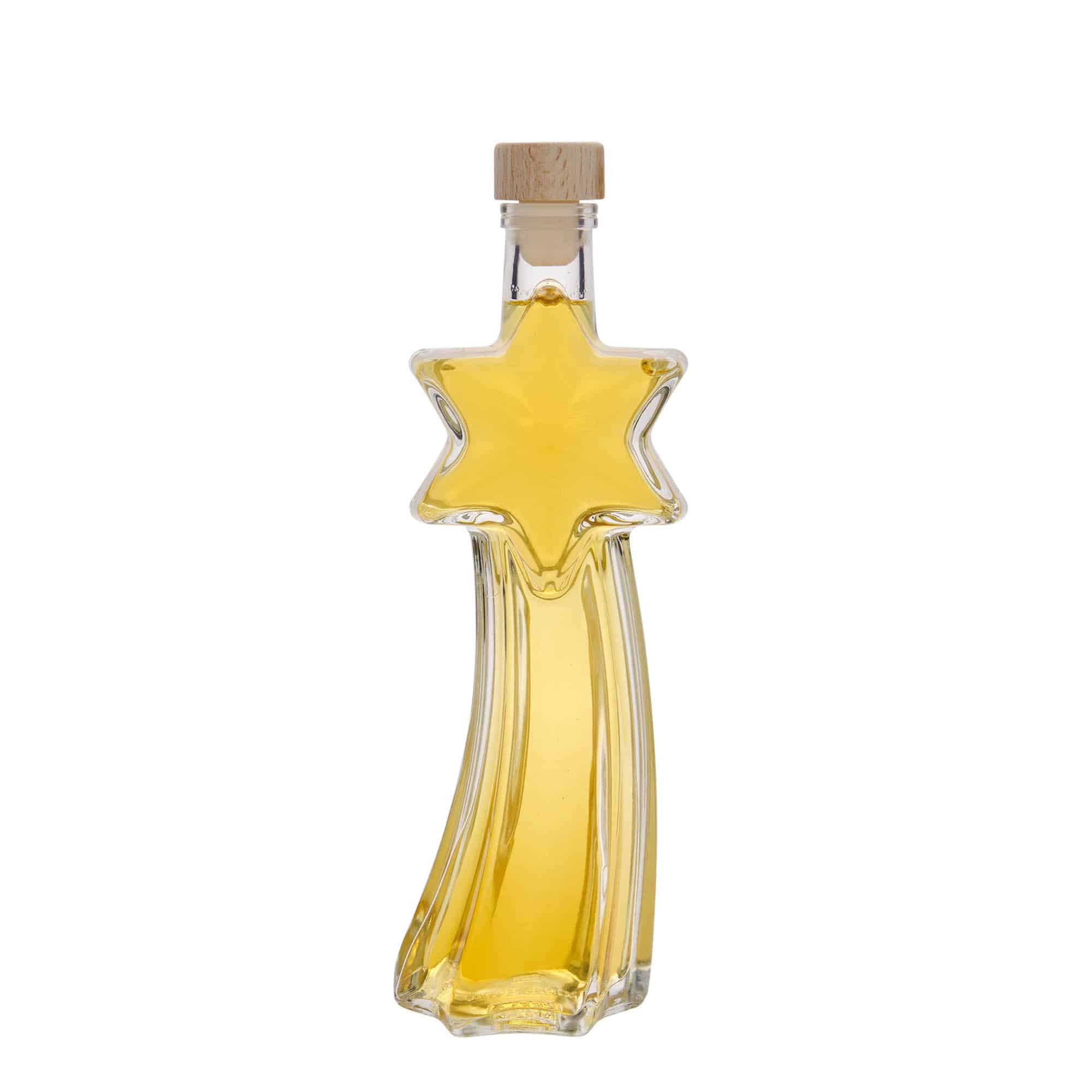 200 ml Garrafa de vidro 'Sternschnuppe', boca: Cortiça