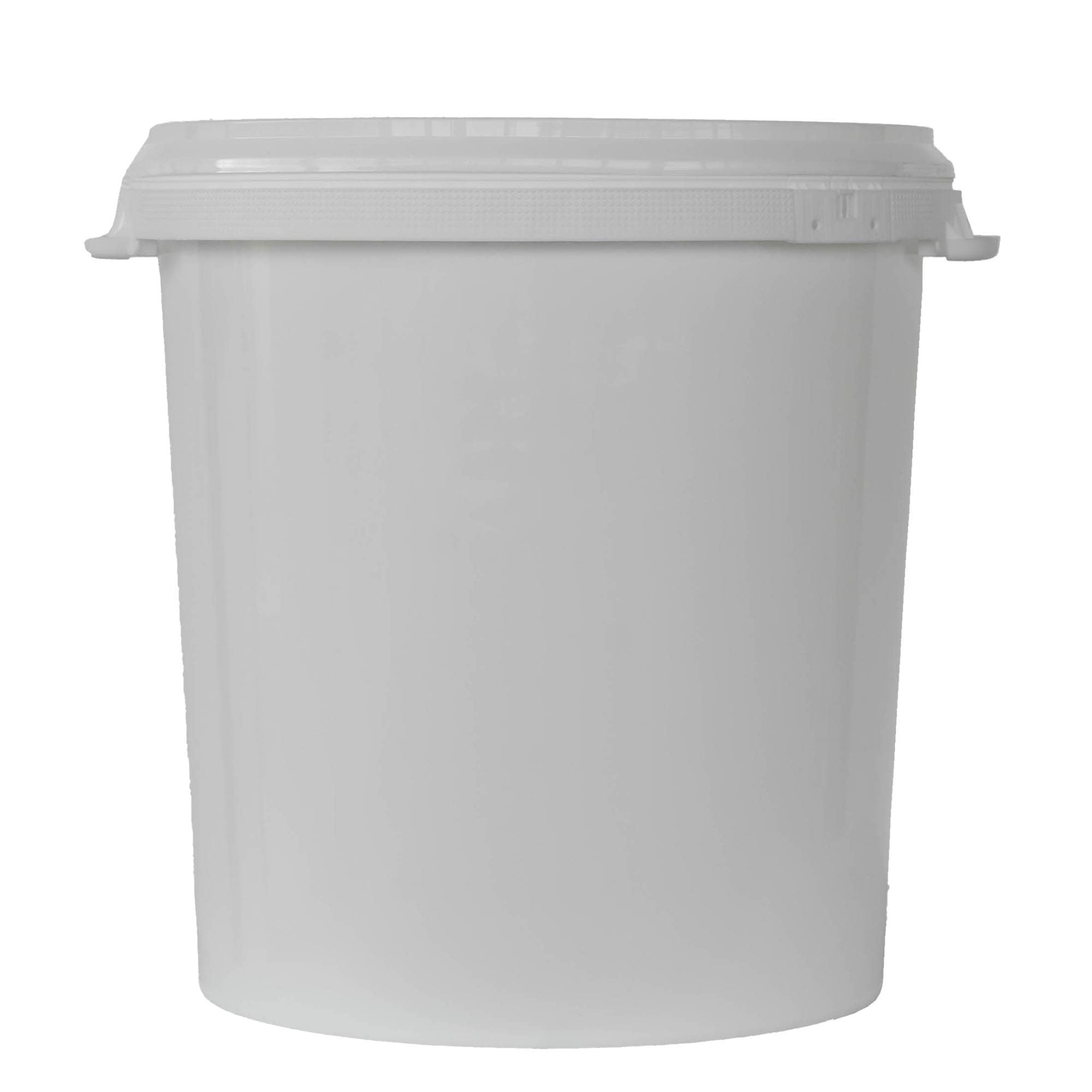 Balde de 30 l, plástico PP, branco