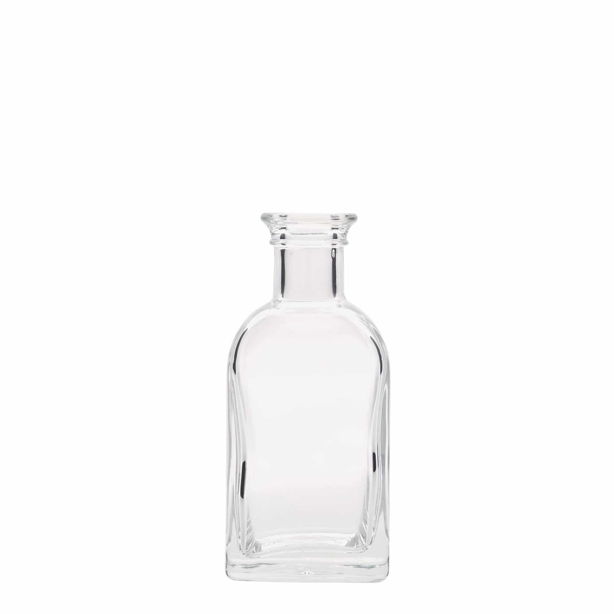 Frasco de vidro de 100 ml Apotheker Carré, quadrado, abertura: cortiça