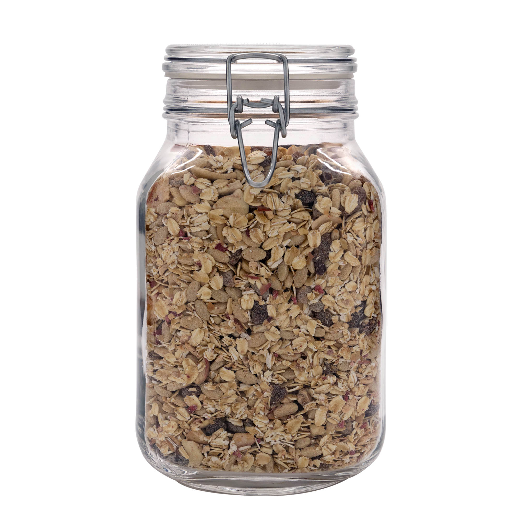 Frasco de vidro com fecho de arame 'Fido', quadrado, 2.000 ml, abertura: fecho de arame Frasco de vidro com fecho de arame 'Fido', quadrado, 2.000 ml, abertura: fecho de arame