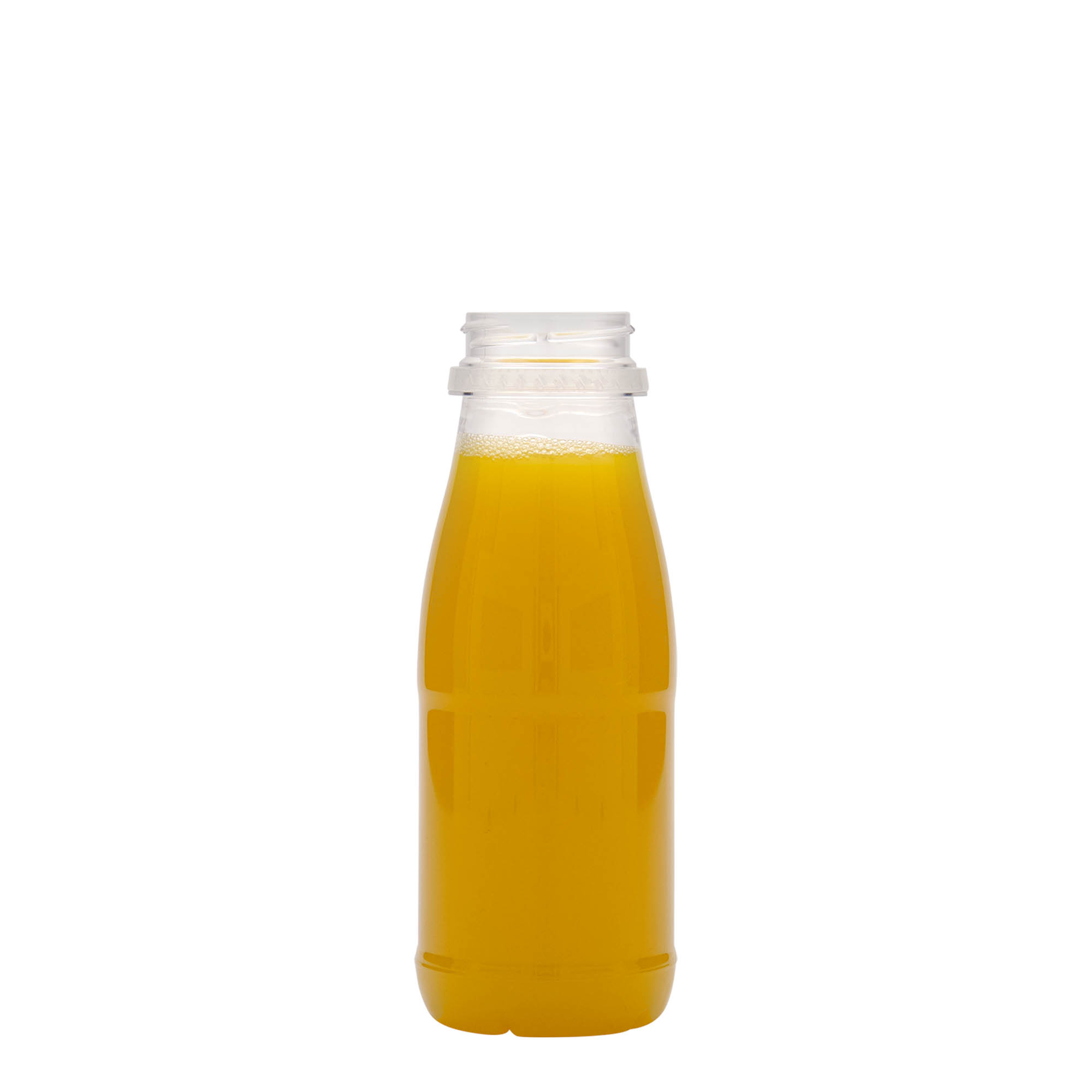 Garrafa PET 250 ml 'Leite e Sumo', plástico, boca: 38 mm