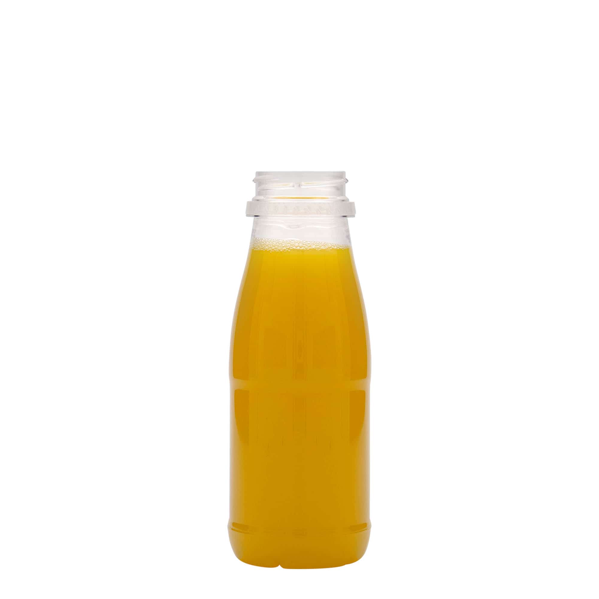 Garrafa PET 250 ml 'Leite e Sumo', plástico, boca: 38 mm