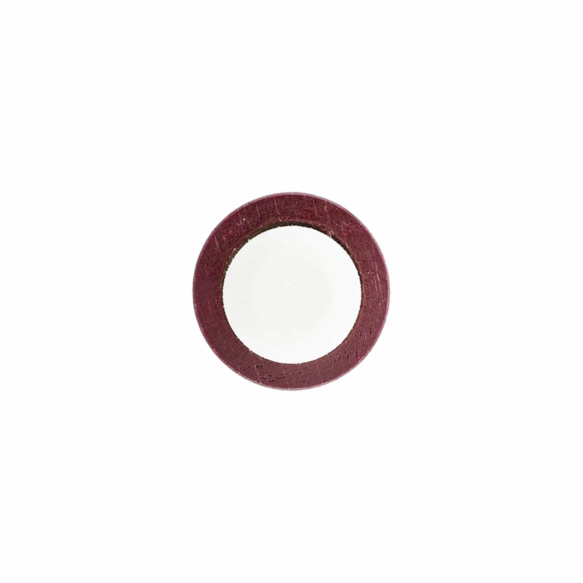 Rolha de pega 19 mm, madeira/plástico, bordô, para boca: rolha