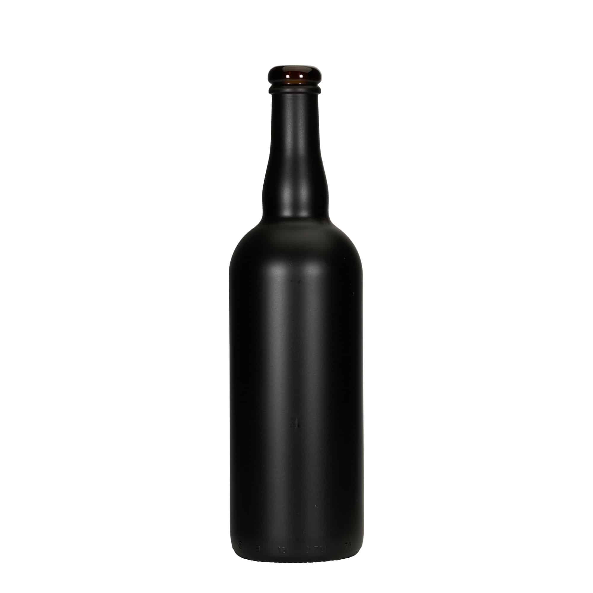 Garrafa de cerveja 750 ml Bélgica, vidro, preto, boca: cortiça Garrafa de cerveja 750 ml Bélgica, vidro, preto, boca: cortiça