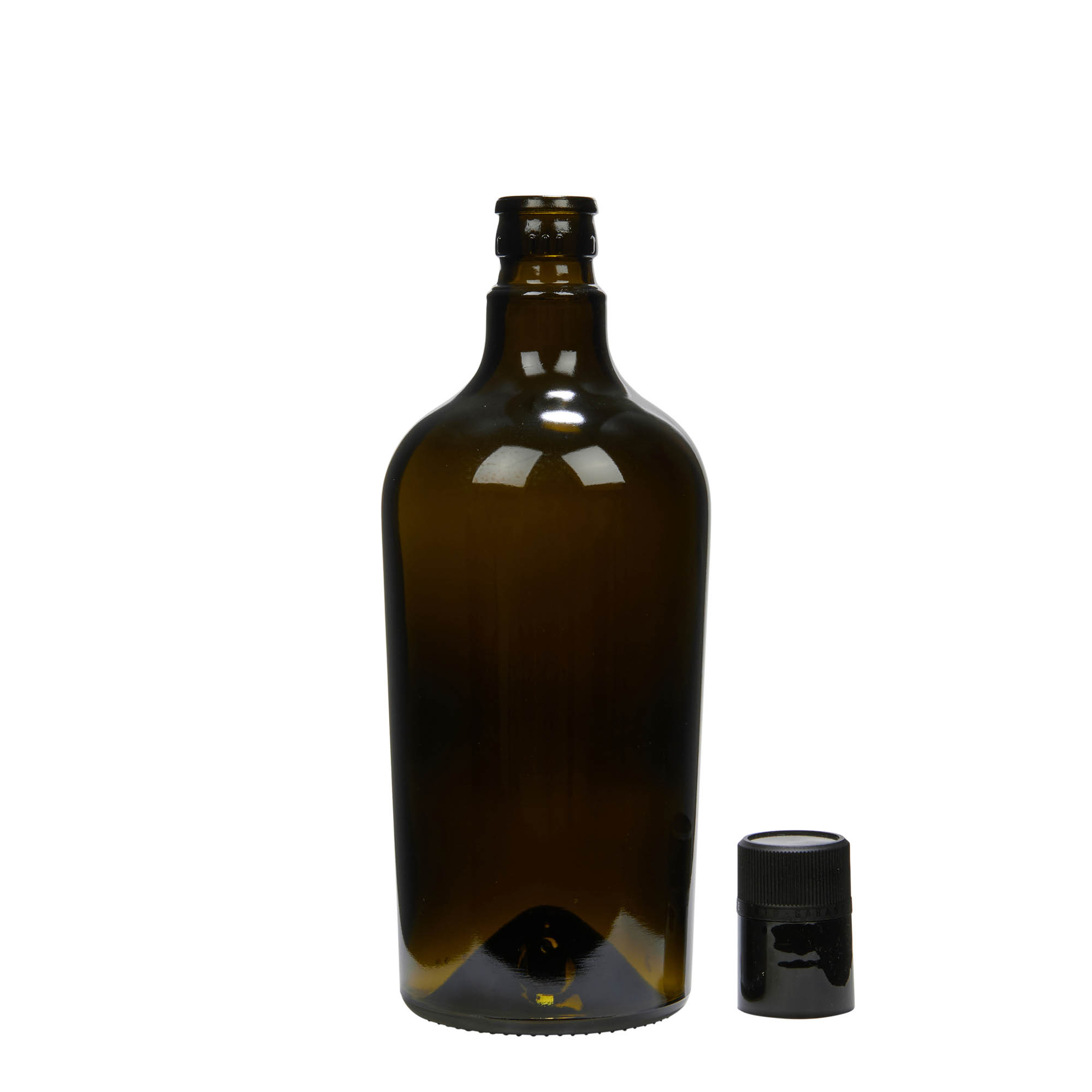 750 ml Garrafa de vinagre/óleo 'Oleum', vidro, verde antigo, bocal: DOP
