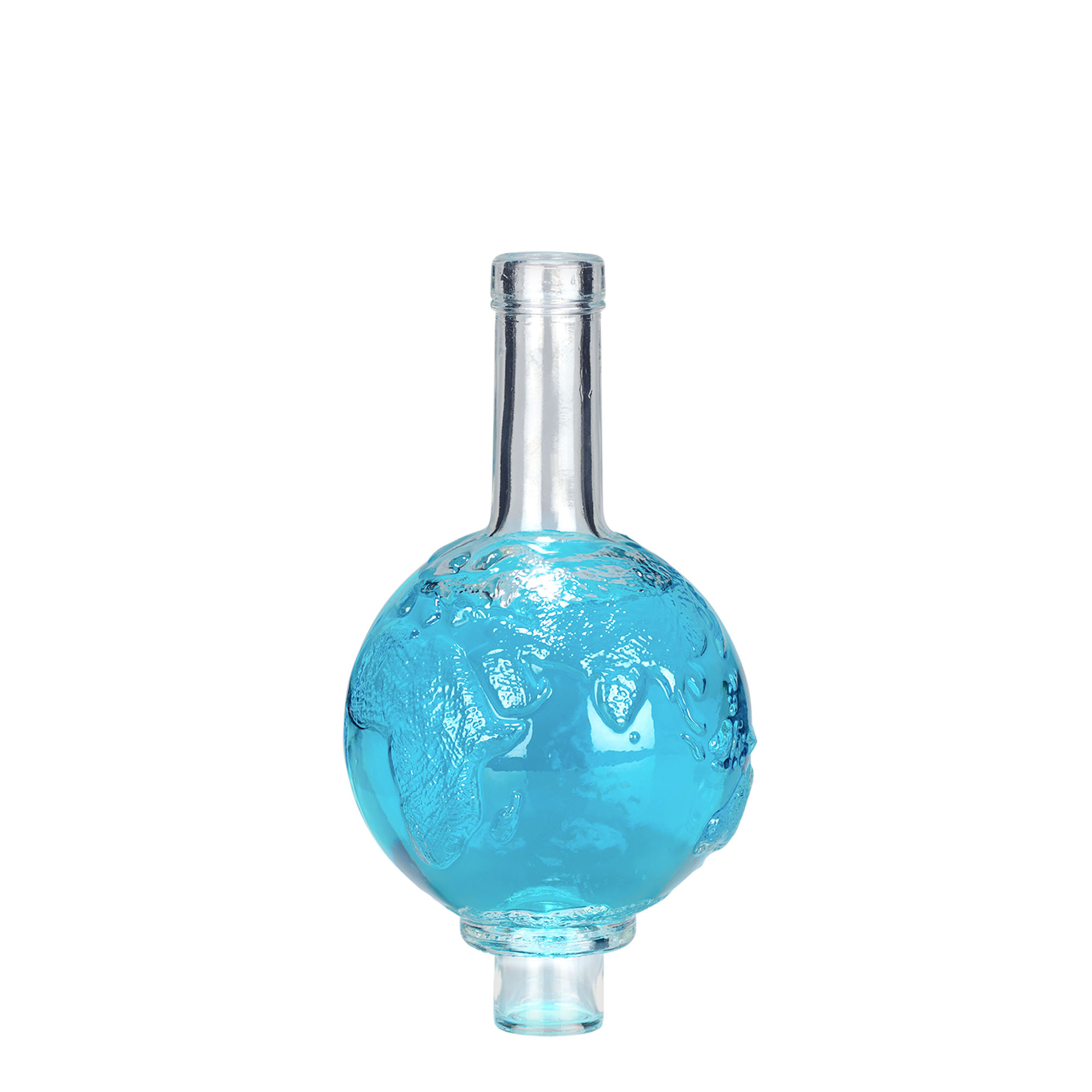 Garrafa de vidro de 500 ml 'Globus', Boca: Cortiça Garrafa de vidro de 500 ml 'Globus', Boca: Cortiça