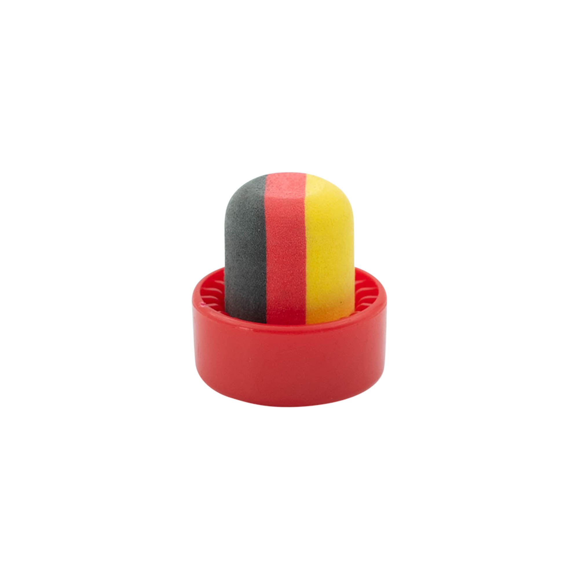 Rolha de pega 19 mm 'Alemanha', plástico, multicolorida, para boca: cortiça