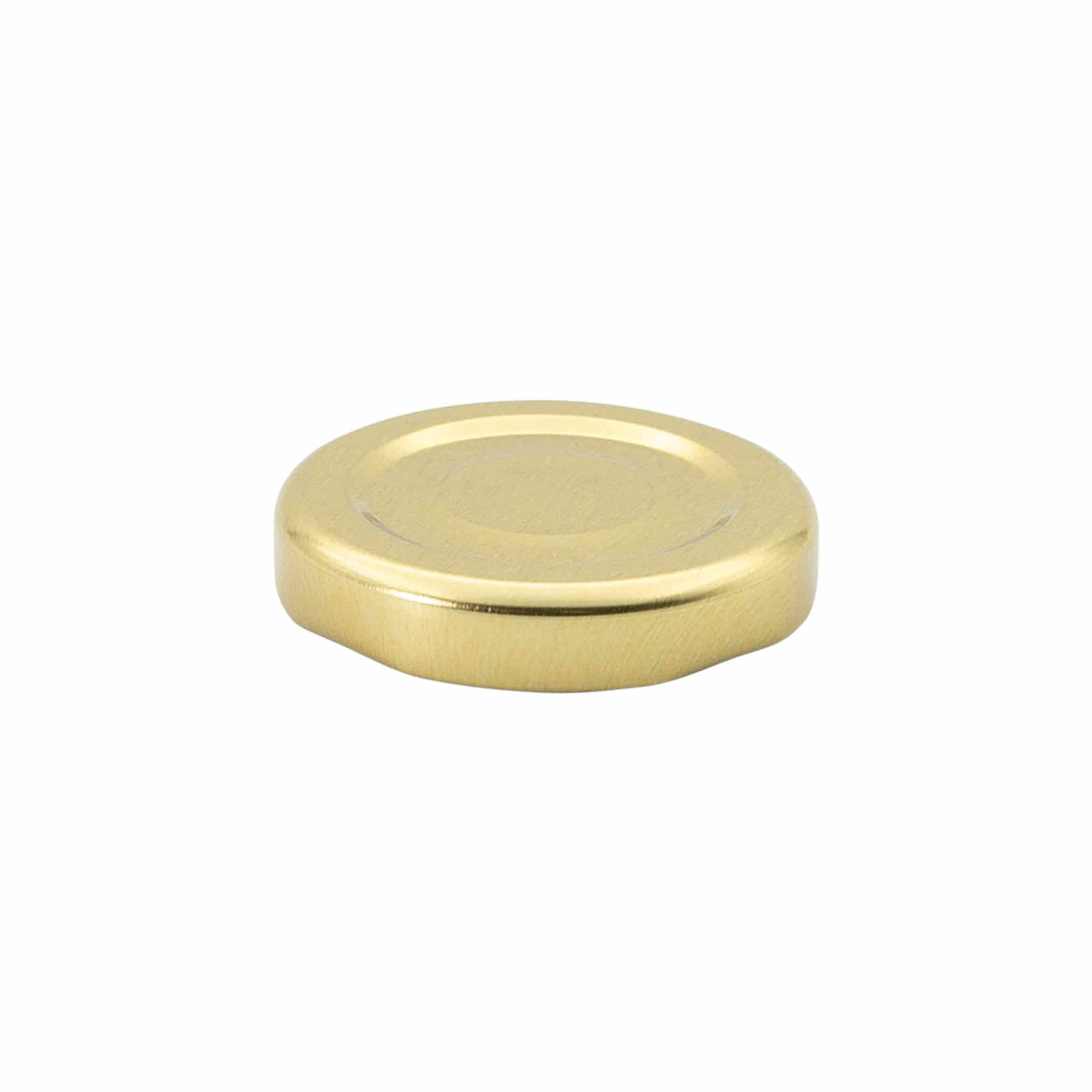 Tampa Twist-Off, folha de flandres, dourado, para boca: TO 43 Tampa Twist-Off, folha de flandres, dourado, para boca: TO 43