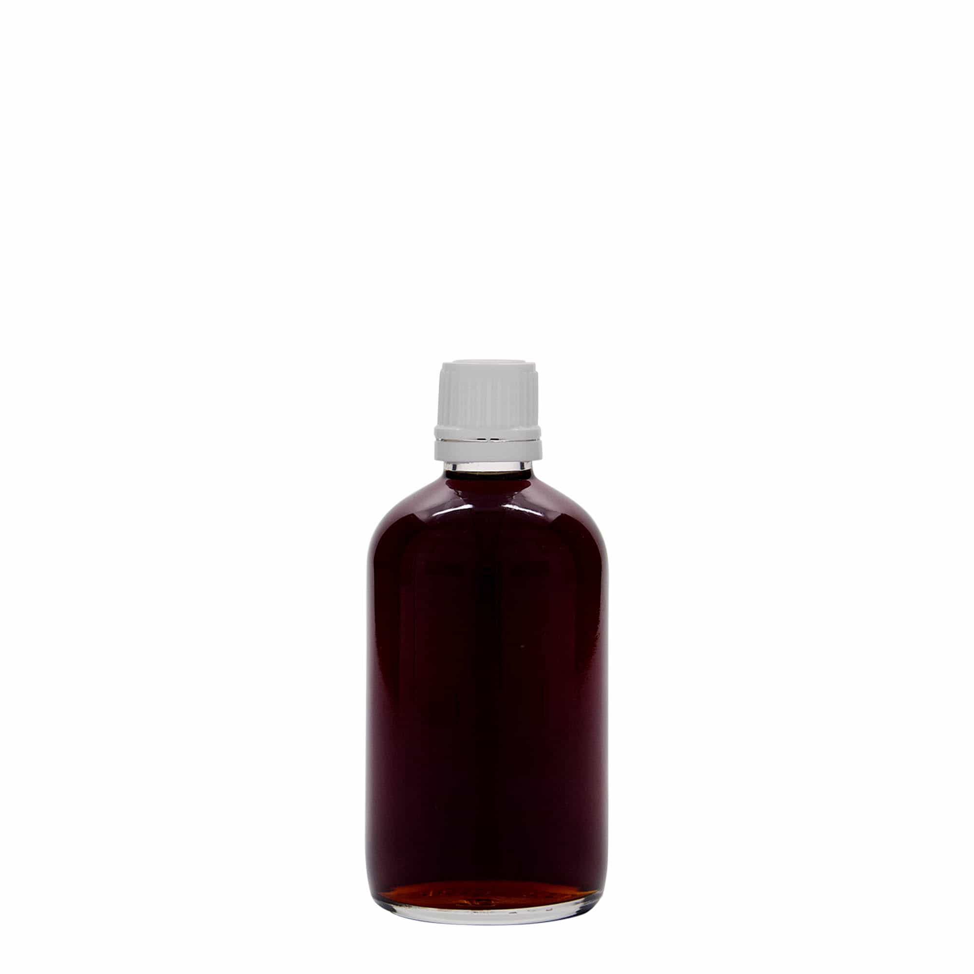 100 ml Frasco de medicamentos, vidro, boca: DIN 18