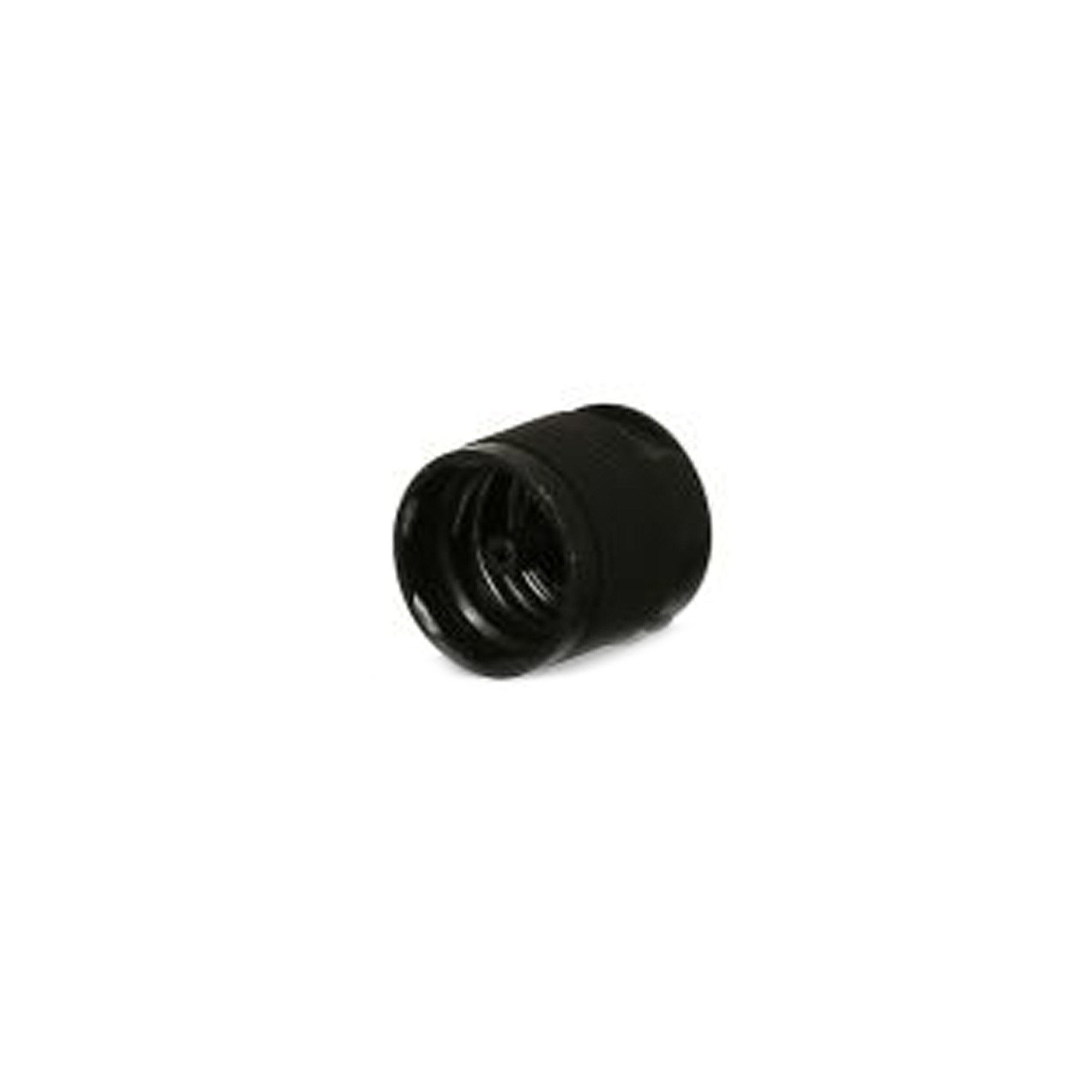Tampa de rosca com dobradiça articulada, plástico PP, preto, para abertura: DIN 18 Tampa de rosca com dobradiça articulada, plástico PP, preto, para abertura: DIN 18