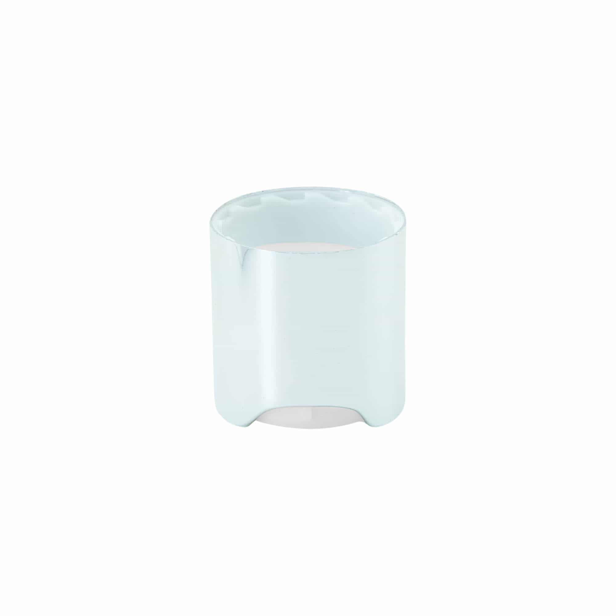 Tampa de rosca Disc Top, plástico PP, prateada, para bocal: 24/410